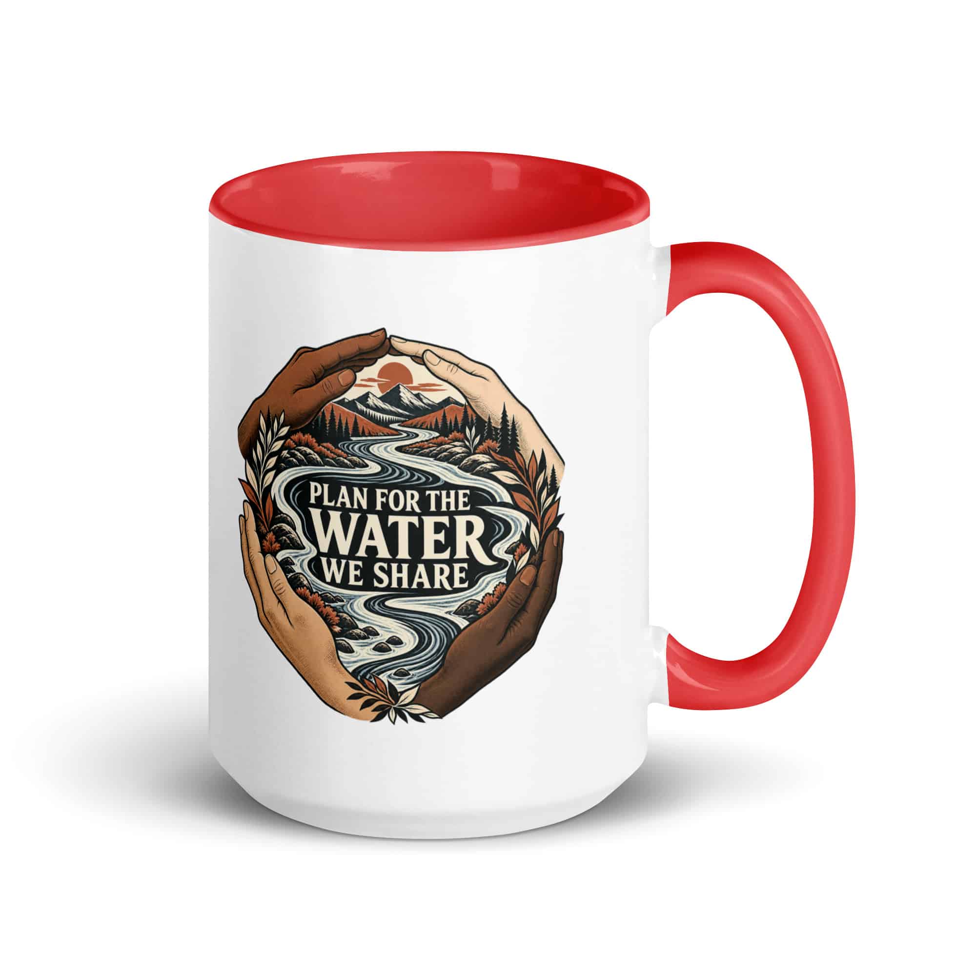 Color Inside Coffee Mug: Plan for the water we share