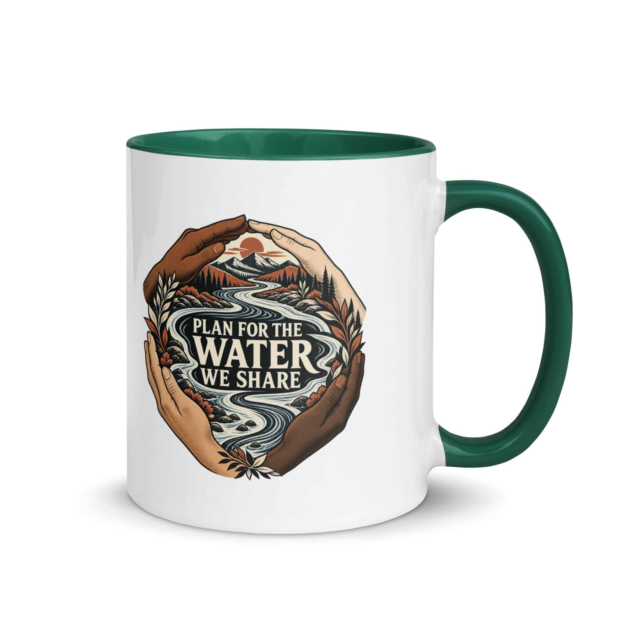 Color Inside Coffee Mug: Plan for the water we share