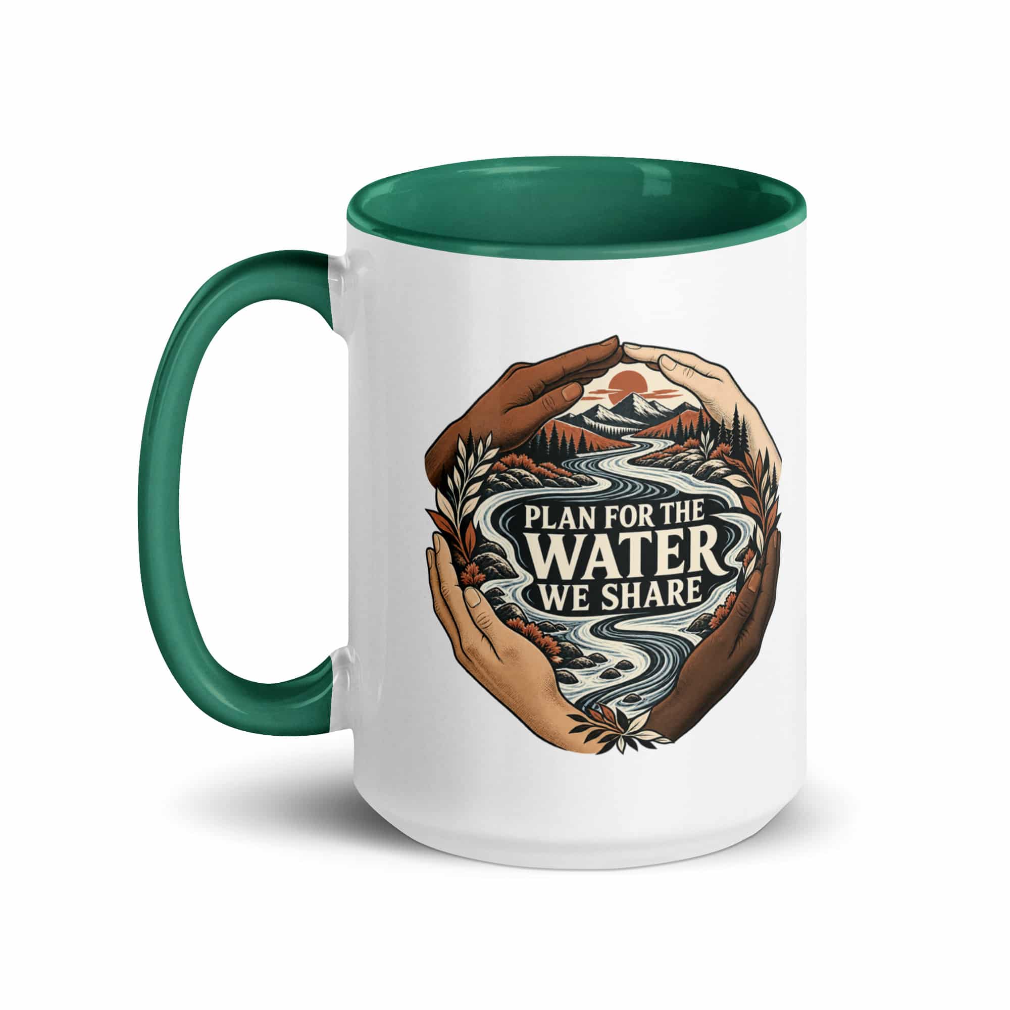 Color Inside Coffee Mug: Plan for the water we share