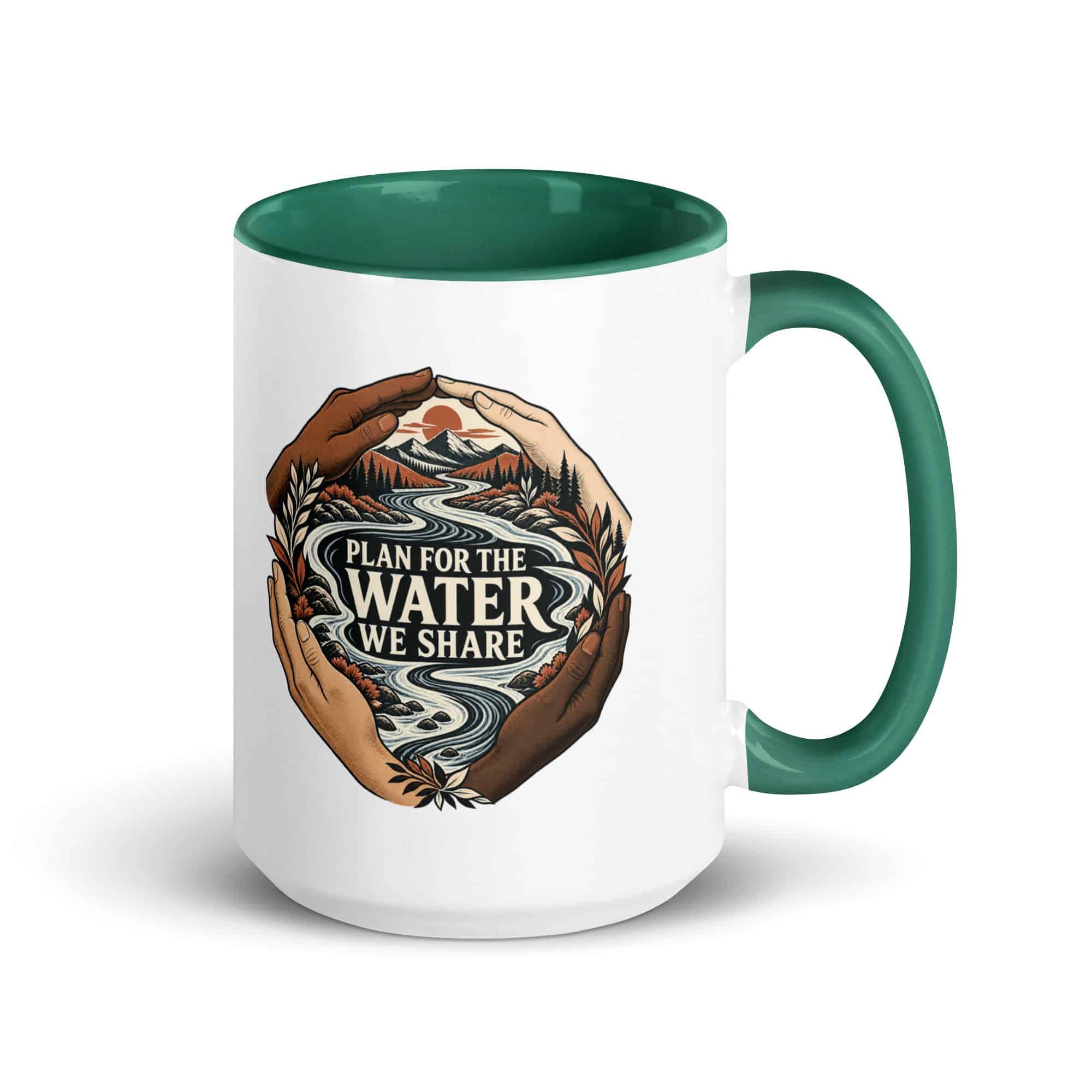 Color Inside Coffee Mug: Plan for the water we share