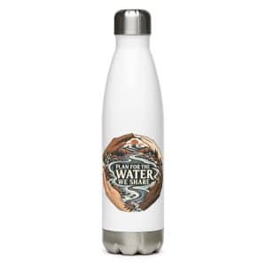 Stainless Steel Water Bottle: Plan for the water we share - 17 oz - Main