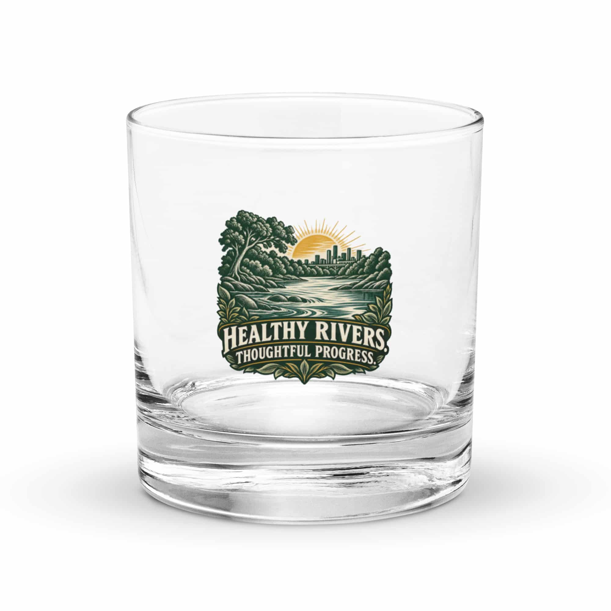 Rocks Glass: Healthy rivers. Thoughtful progress.
