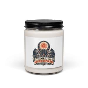 Soy Wax Candle: The grid is a shared resource - 9oz - Main