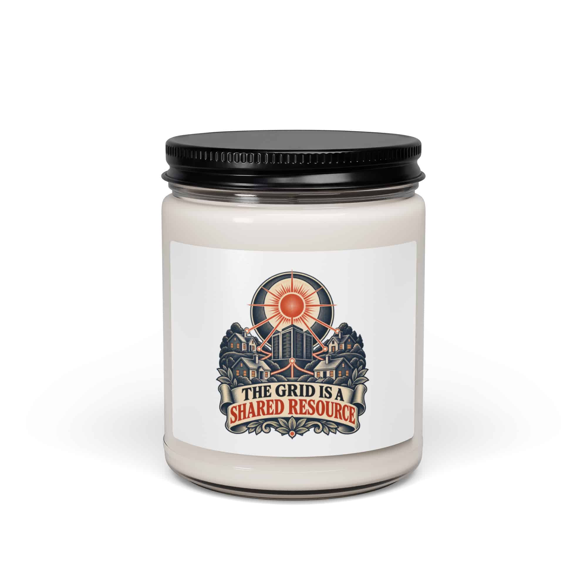 Soy Wax Candle: The grid is a shared resource