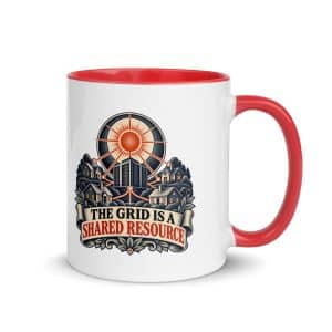 Color Inside Coffee Mug: The grid is a shared resource - 11 oz - Main