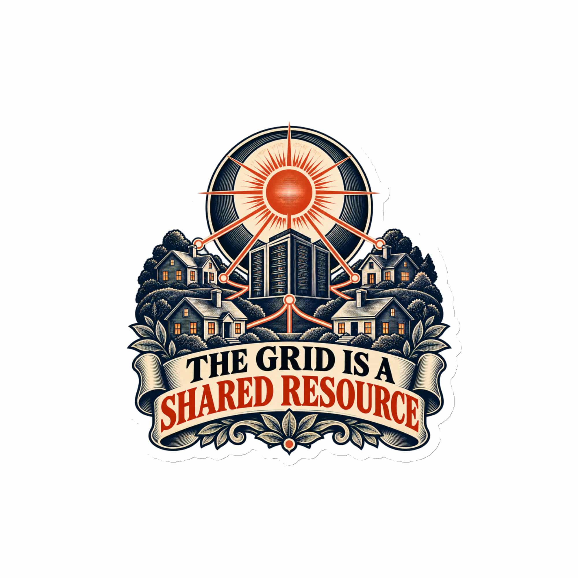 Die-Cut Magnet: The grid is a shared resource
