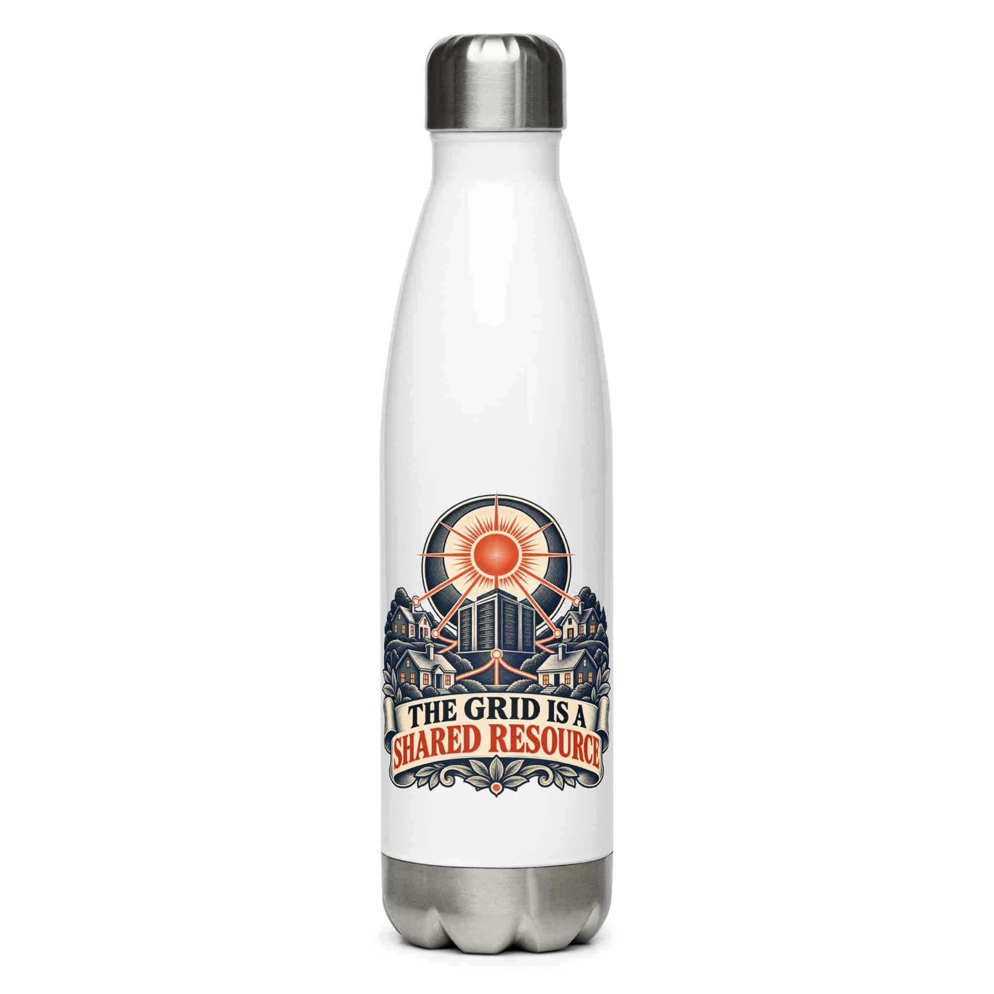 Stainless Steel Water Bottle: The grid is a shared resource