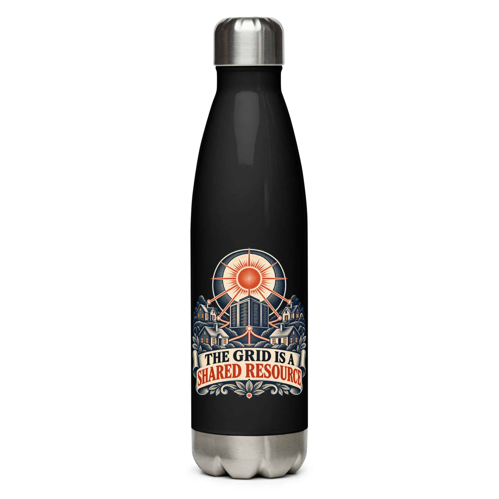 Stainless Steel Water Bottle: The grid is a shared resource