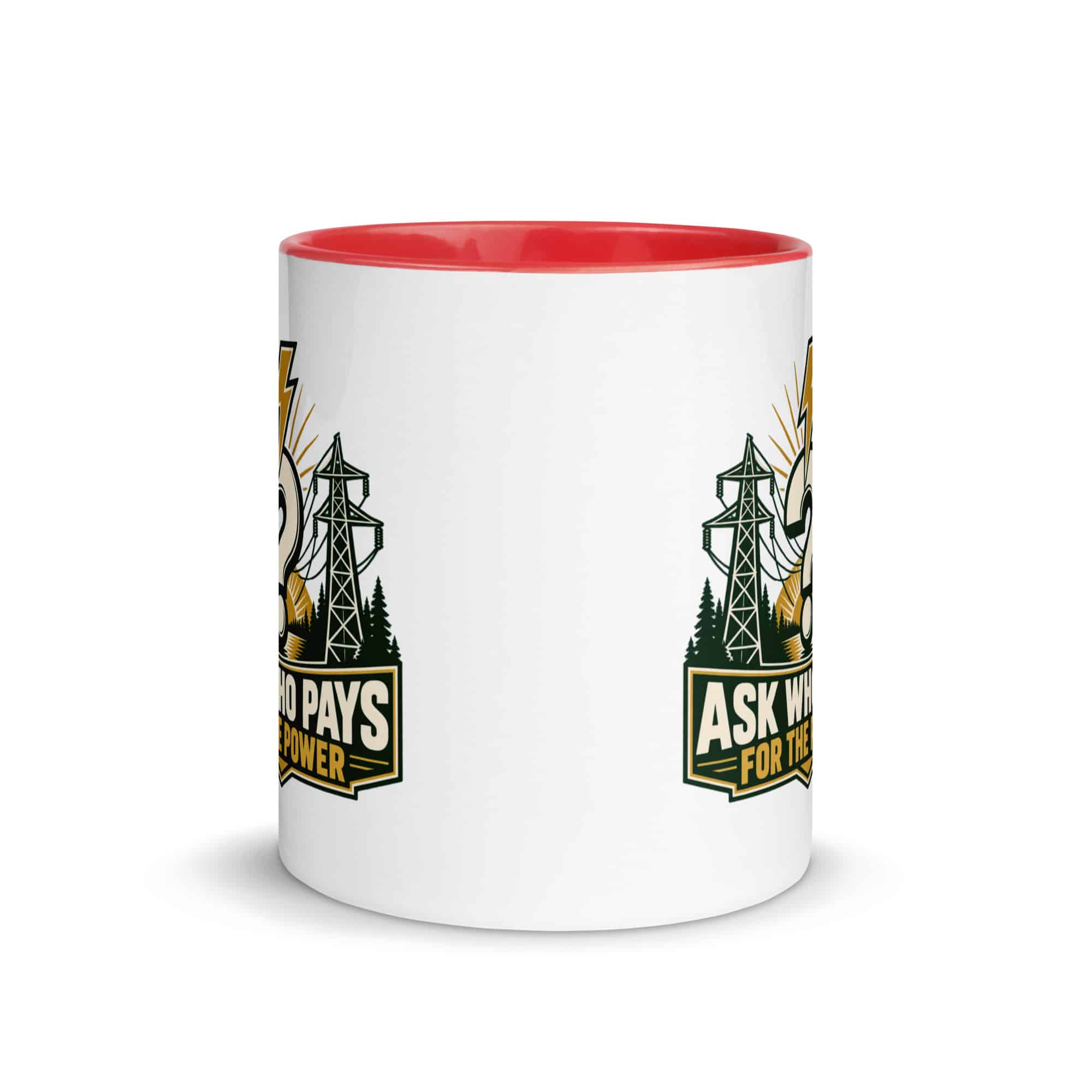 Color Inside Coffee Mug: Ask who pays for the power