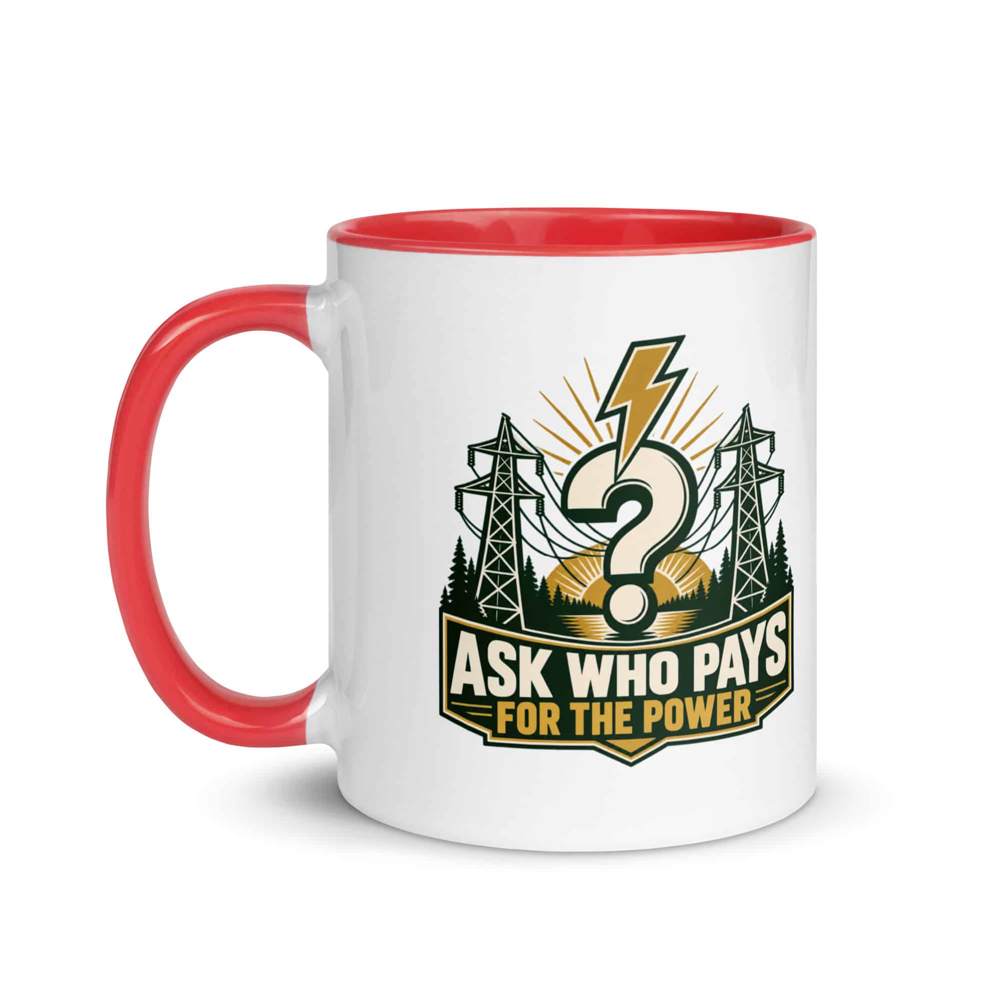Color Inside Coffee Mug: Ask who pays for the power