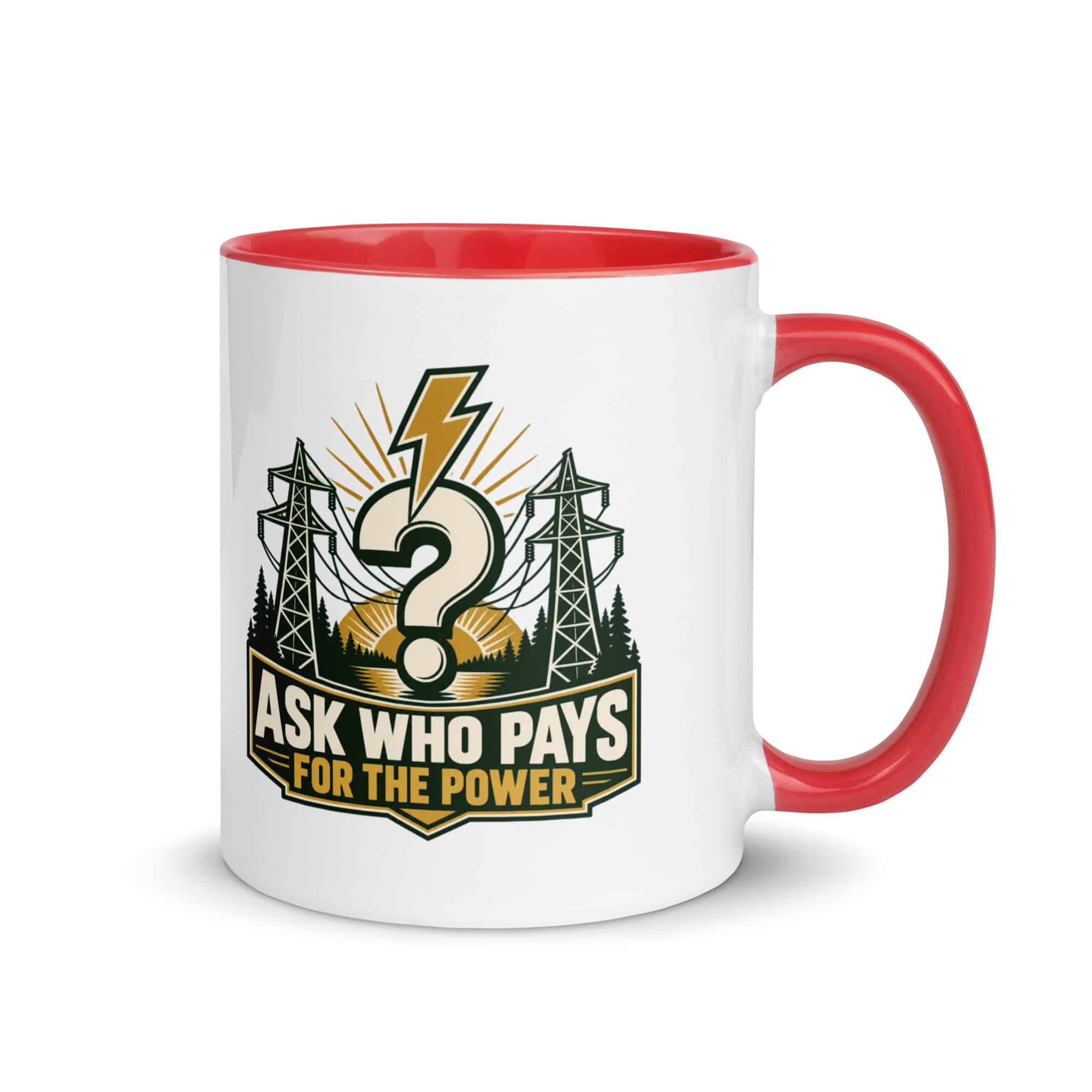 Color Inside Coffee Mug: Ask who pays for the power