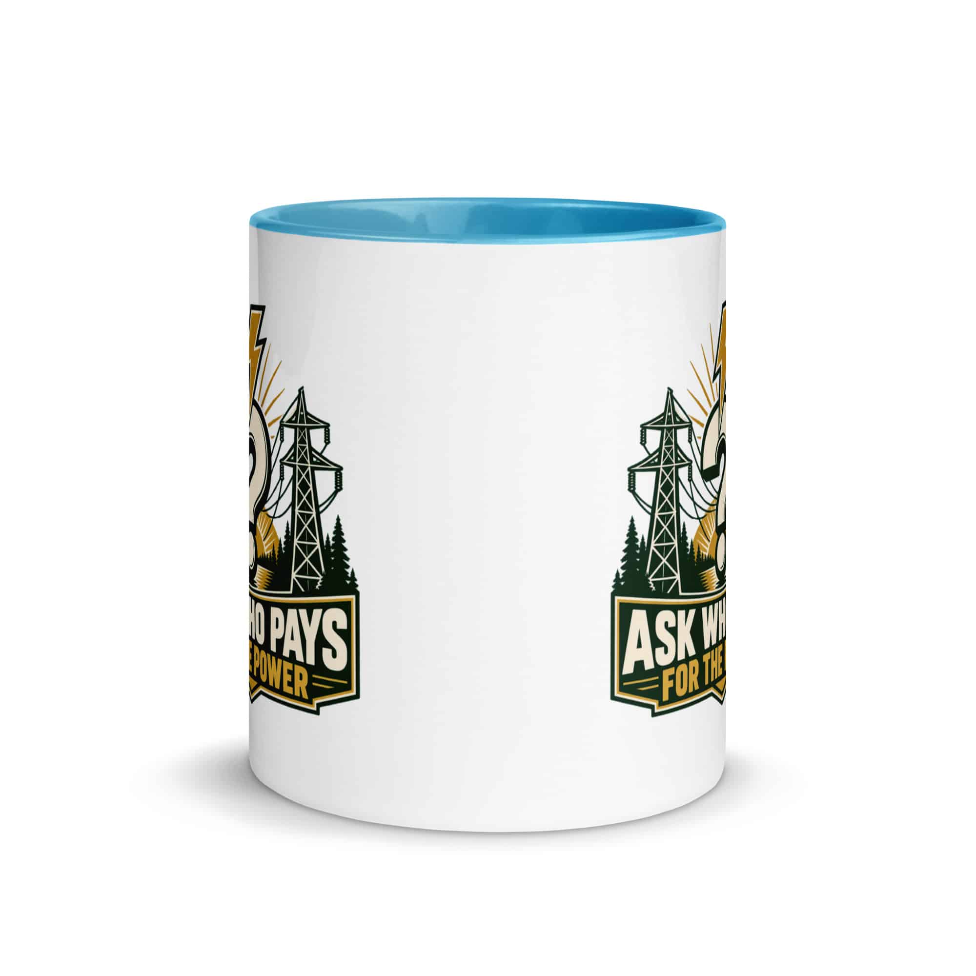 Color Inside Coffee Mug: Ask who pays for the power