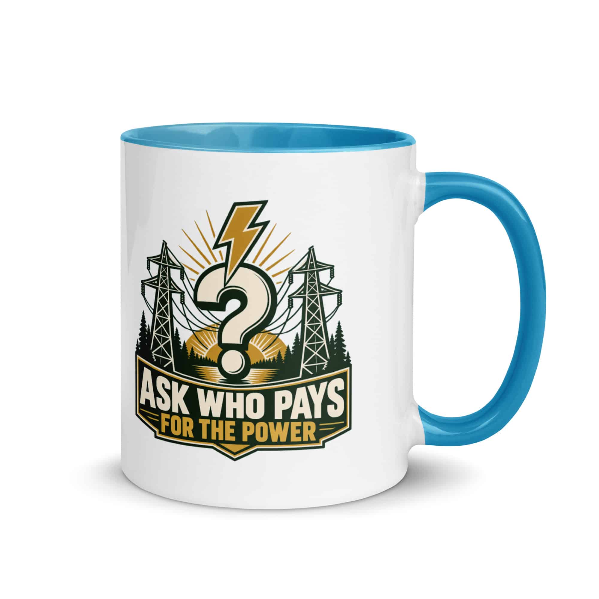 Color Inside Coffee Mug: Ask who pays for the power