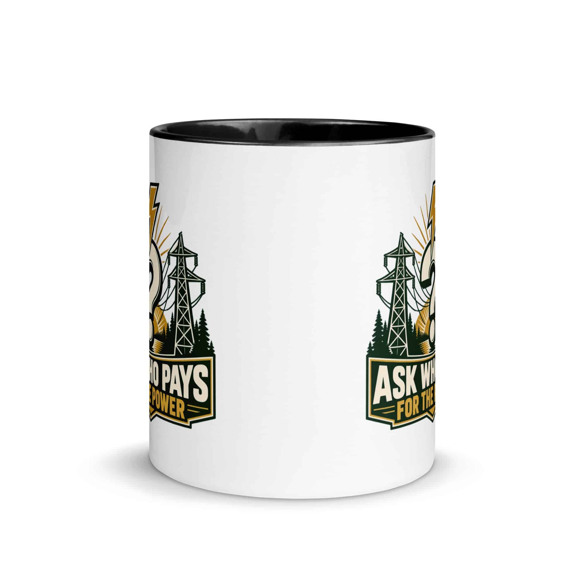 Color Inside Coffee Mug: Ask who pays for the power