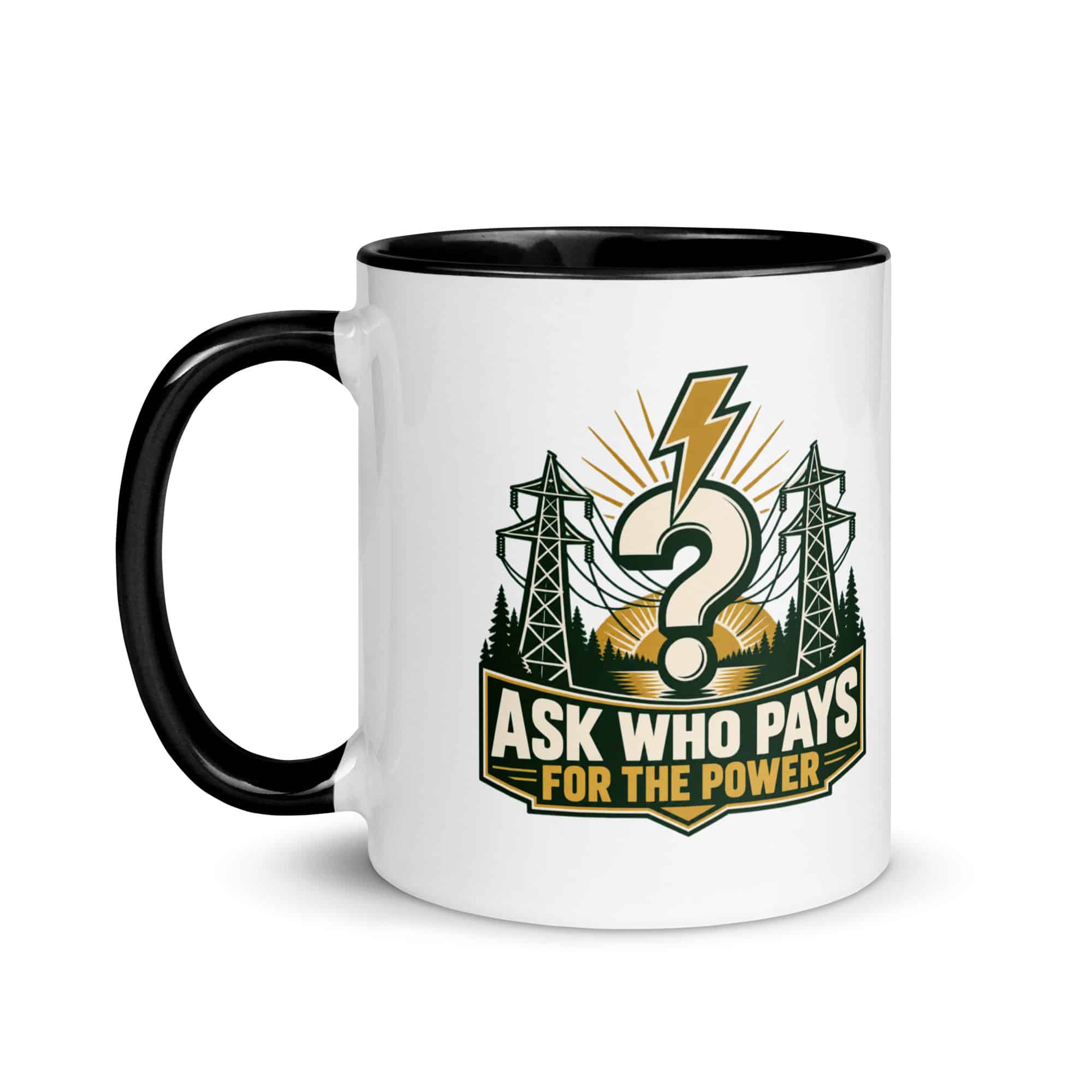 Color Inside Coffee Mug: Ask who pays for the power