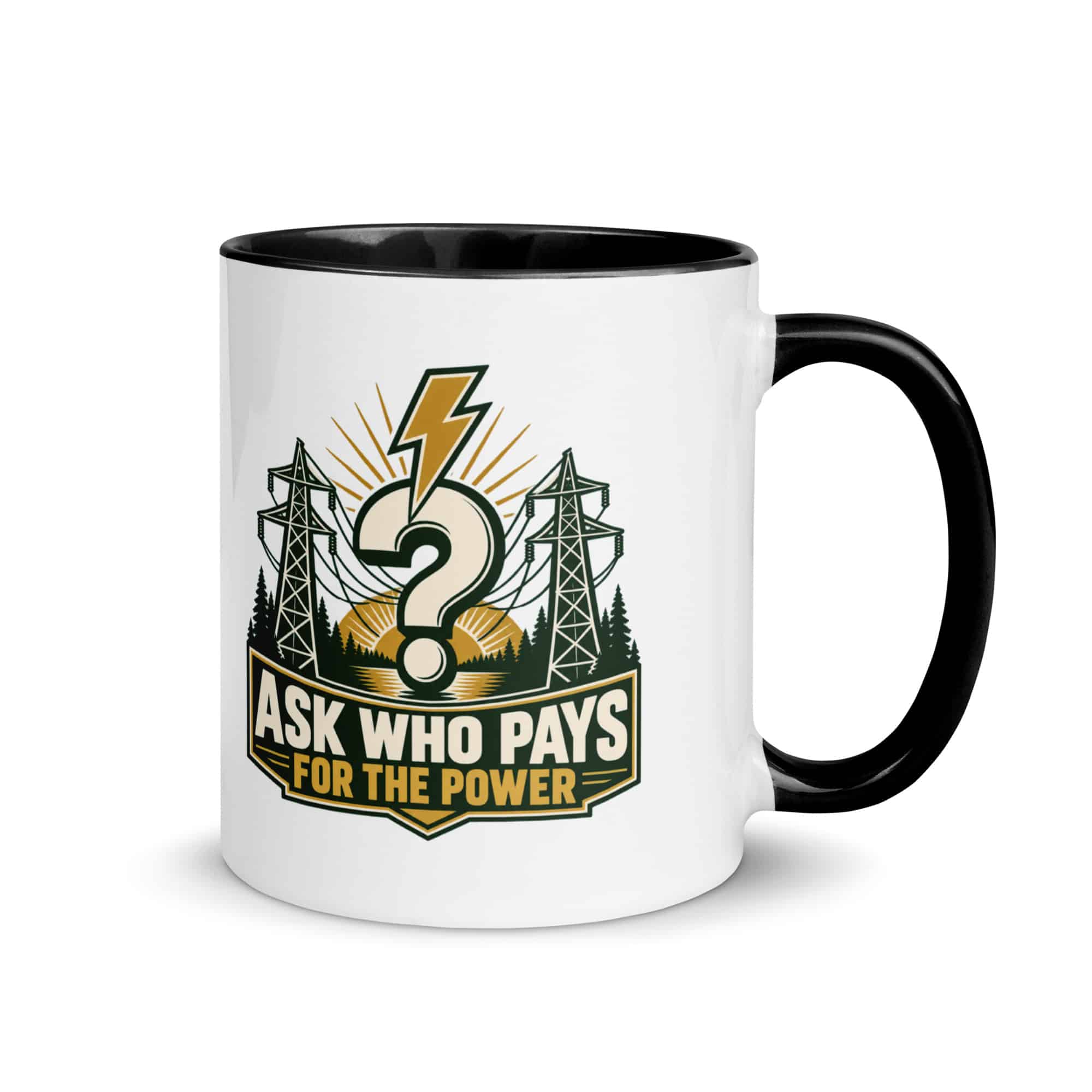 Color Inside Coffee Mug: Ask who pays for the power