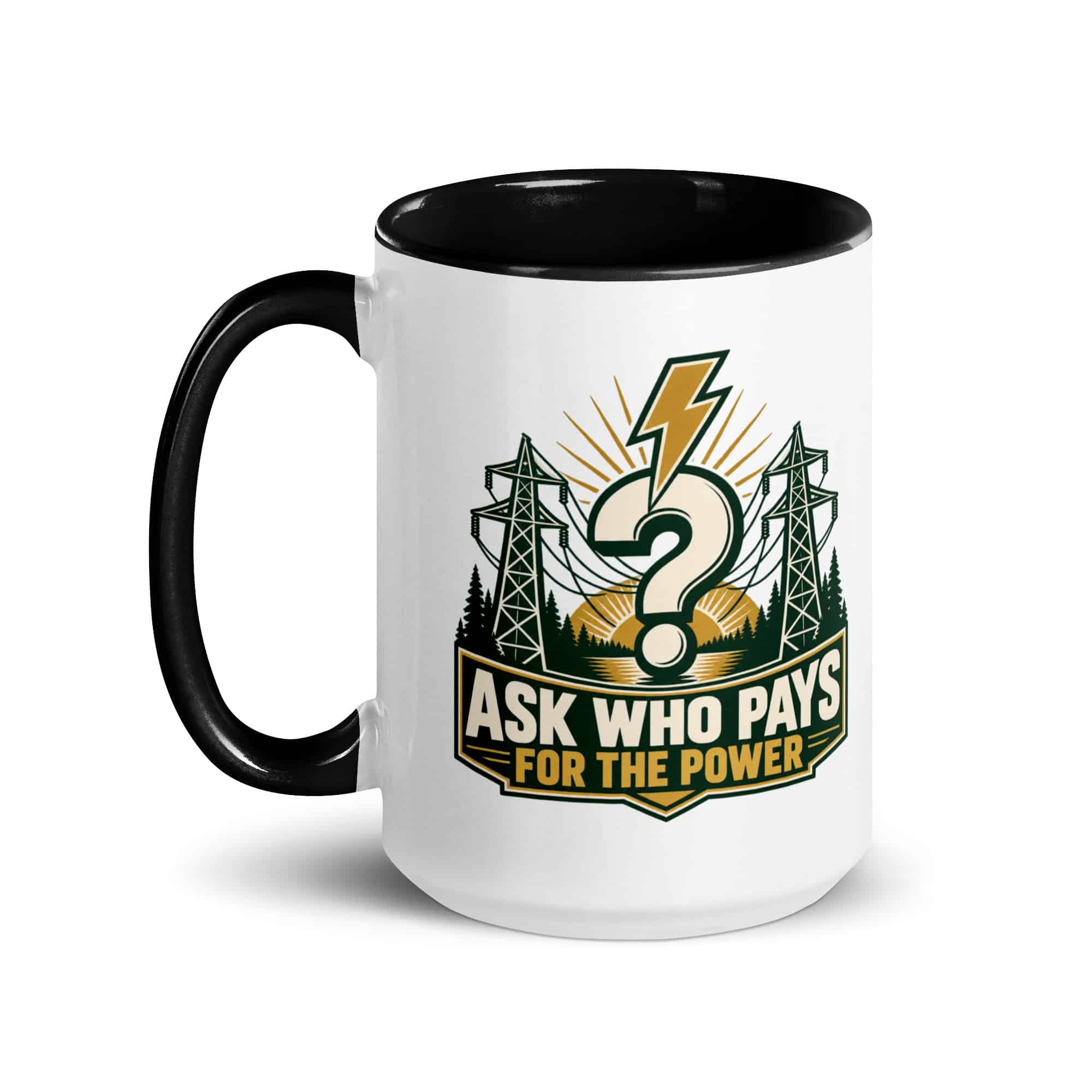 Color Inside Coffee Mug: Ask who pays for the power