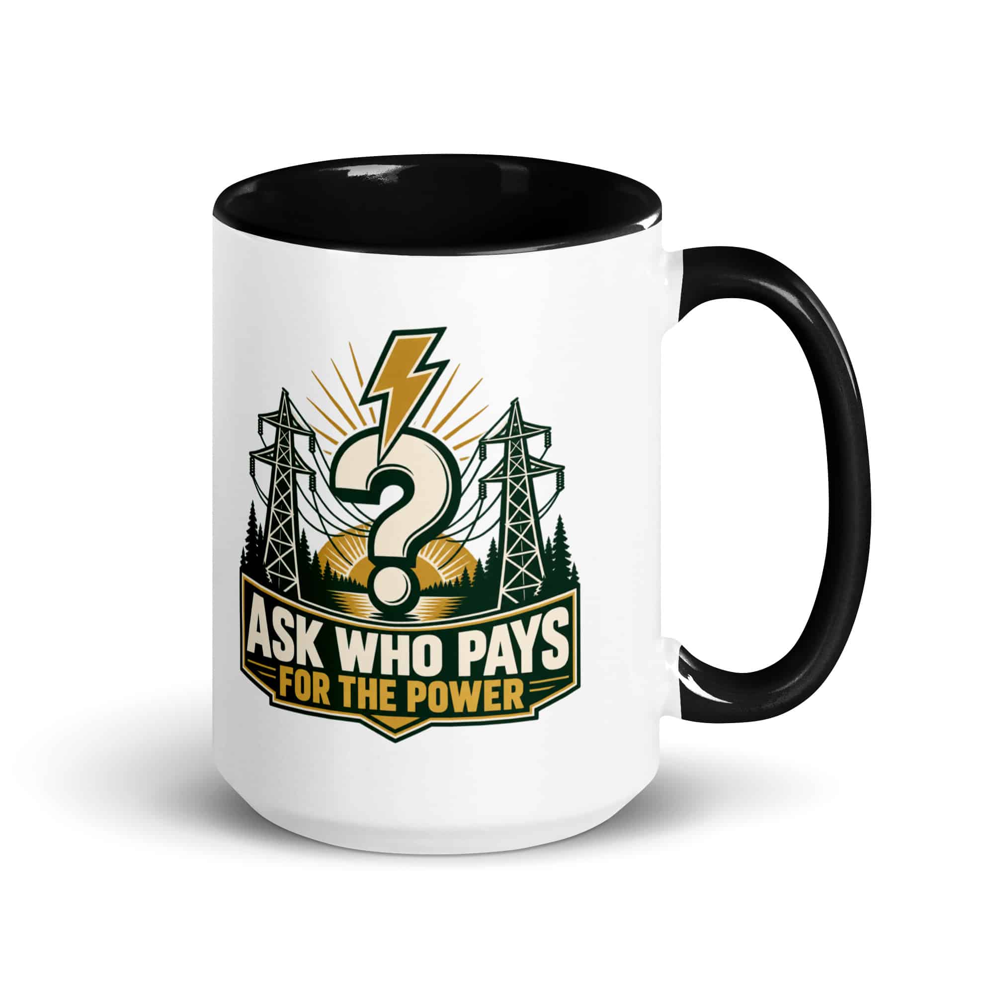 Color Inside Coffee Mug: Ask who pays for the power