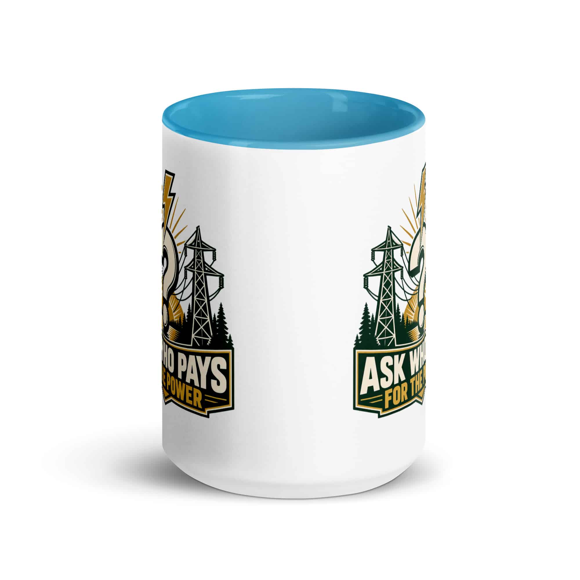 Color Inside Coffee Mug: Ask who pays for the power