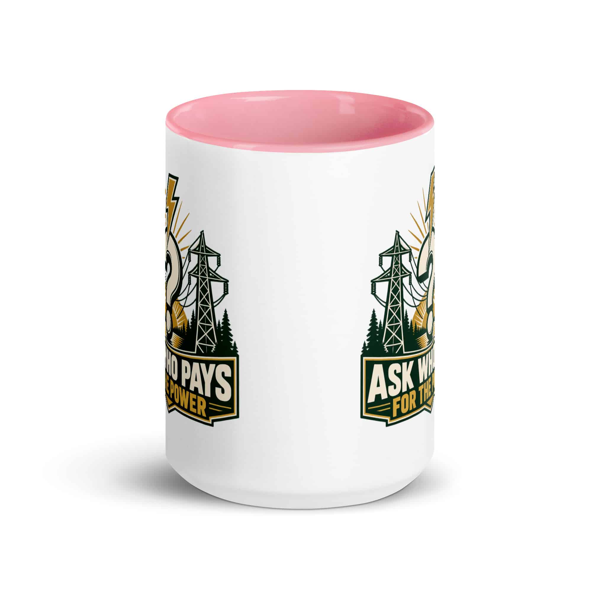 Color Inside Coffee Mug: Ask who pays for the power