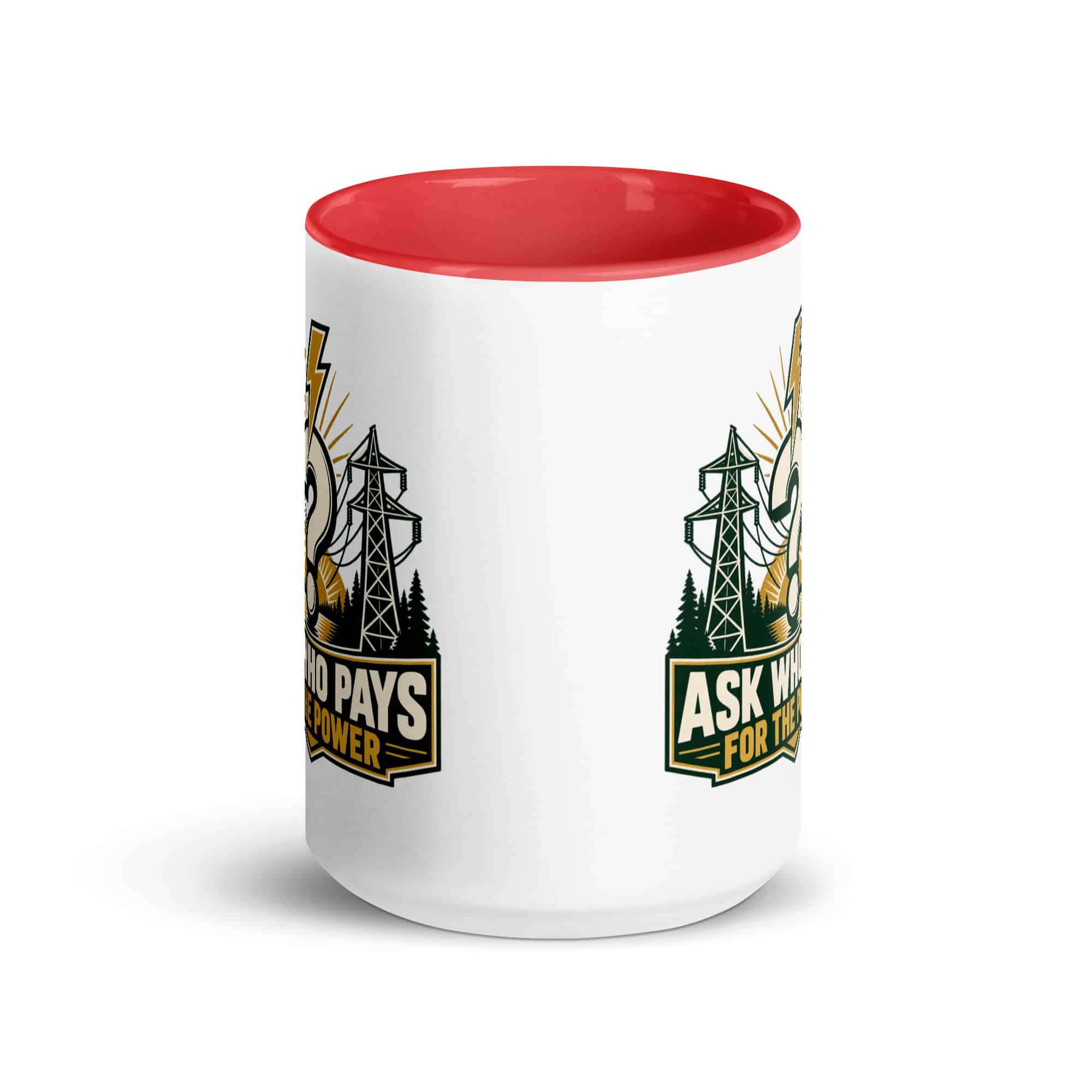 Color Inside Coffee Mug: Ask who pays for the power