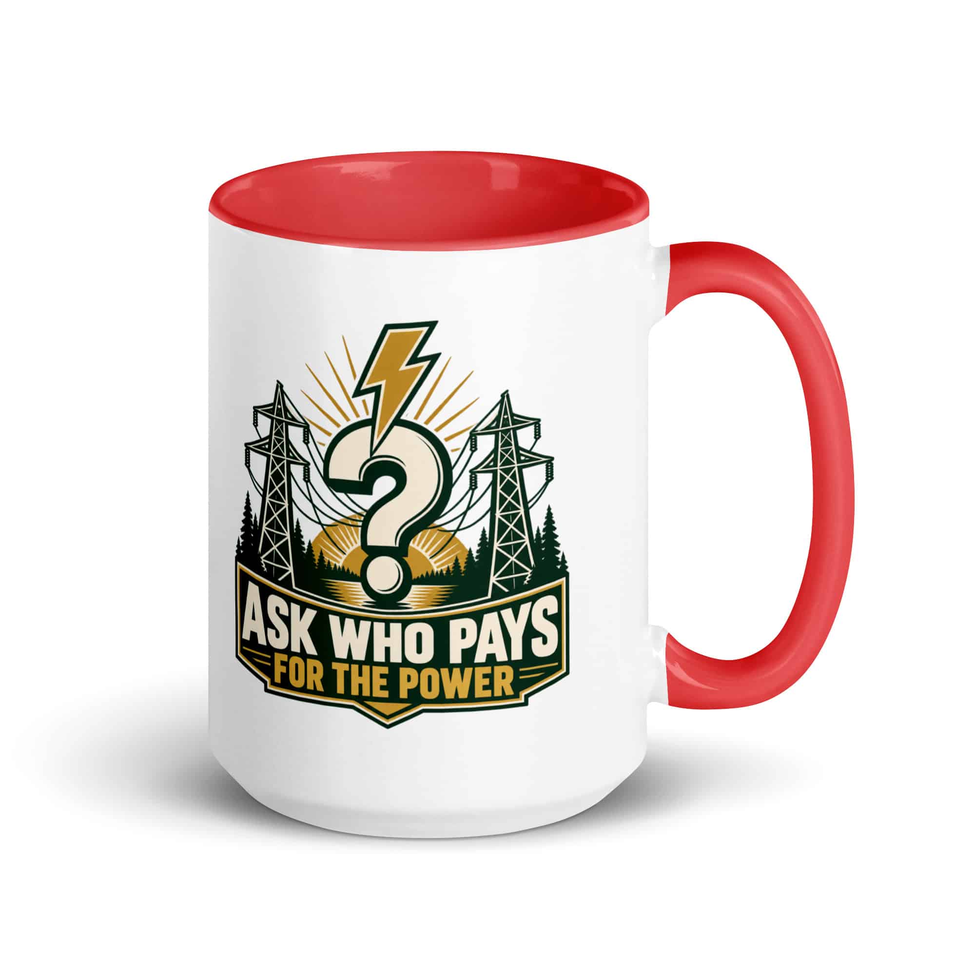 Color Inside Coffee Mug: Ask who pays for the power