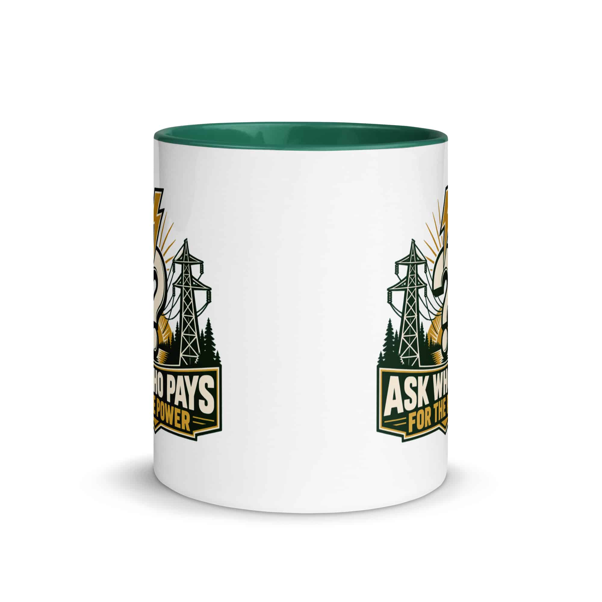 Color Inside Coffee Mug: Ask who pays for the power