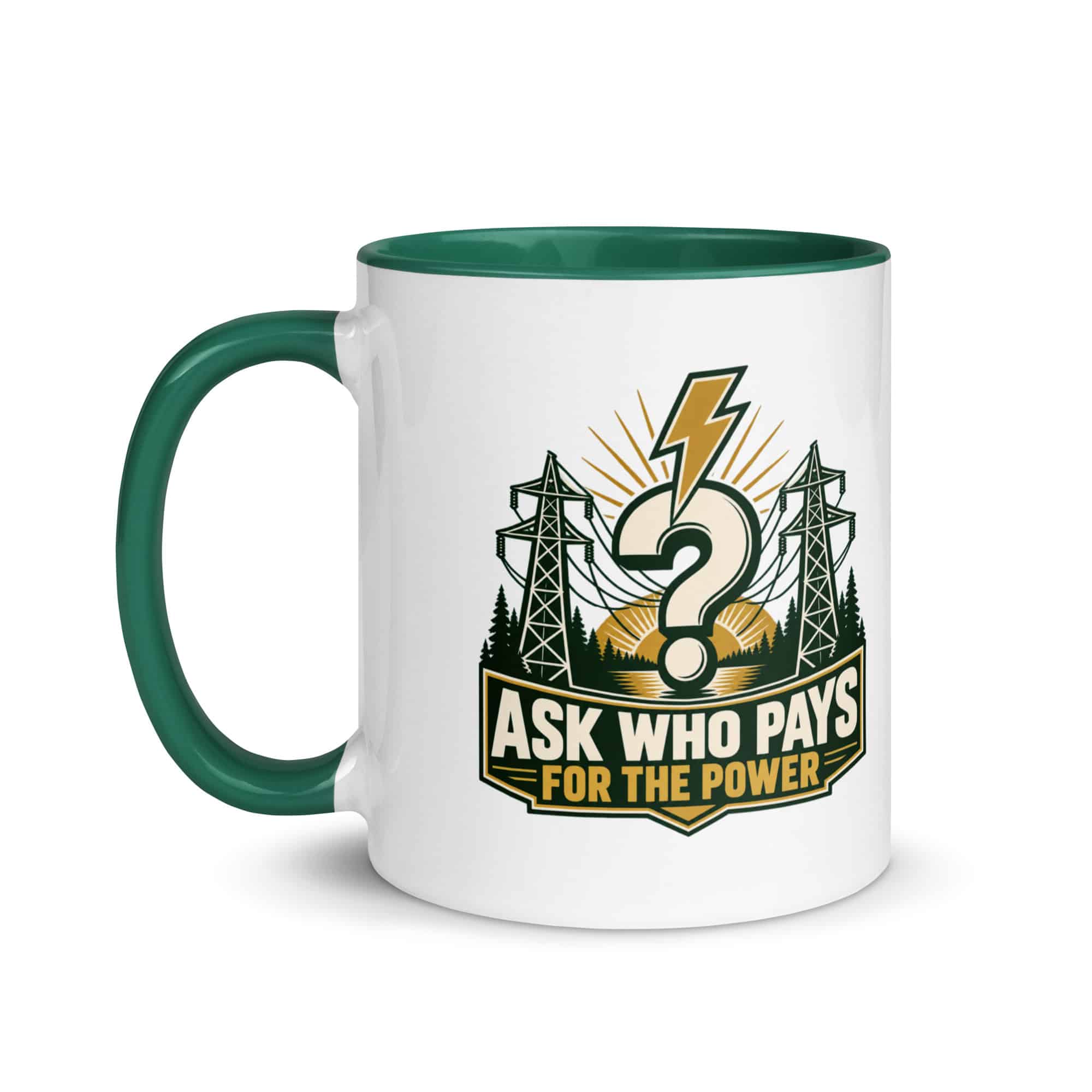 Color Inside Coffee Mug: Ask who pays for the power
