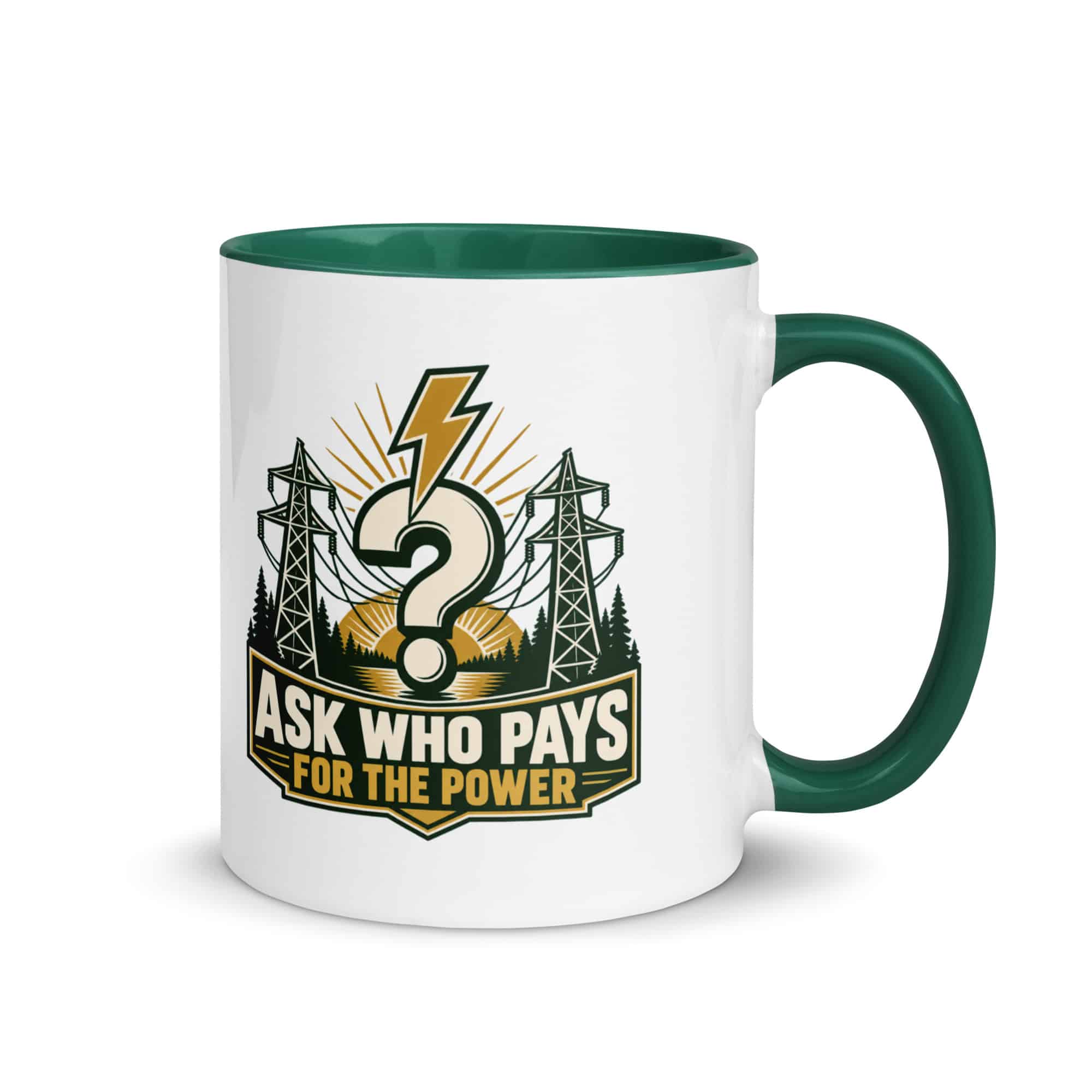 Color Inside Coffee Mug: Ask who pays for the power