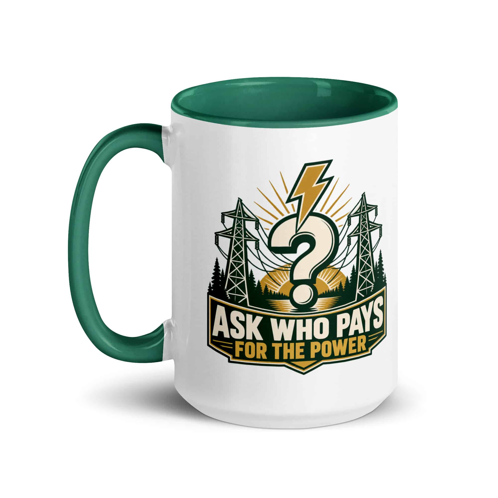 Color Inside Coffee Mug: Ask who pays for the power