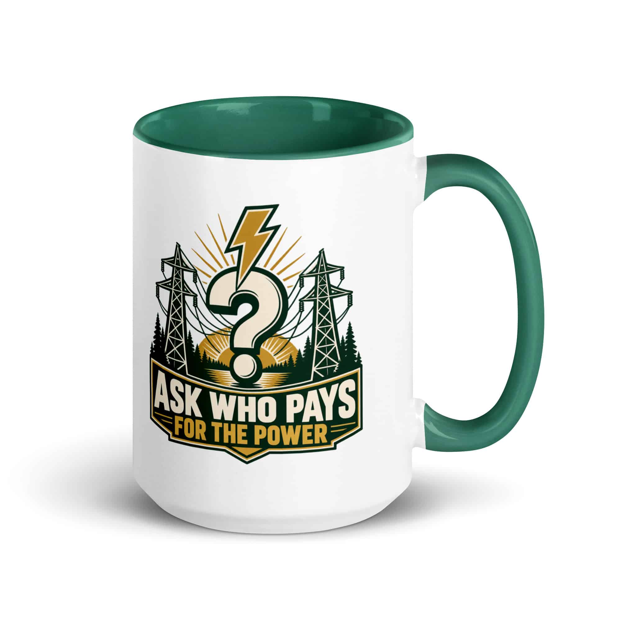 Color Inside Coffee Mug: Ask who pays for the power