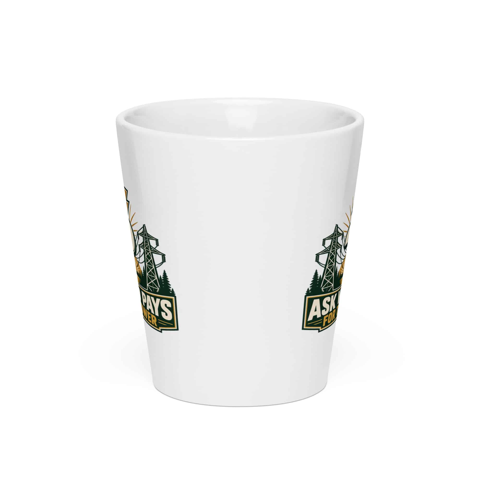 Latte Mug: Ask who pays for the power