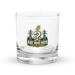 Rocks Glass: Ask who pays for the power - 10.5 oz - Main