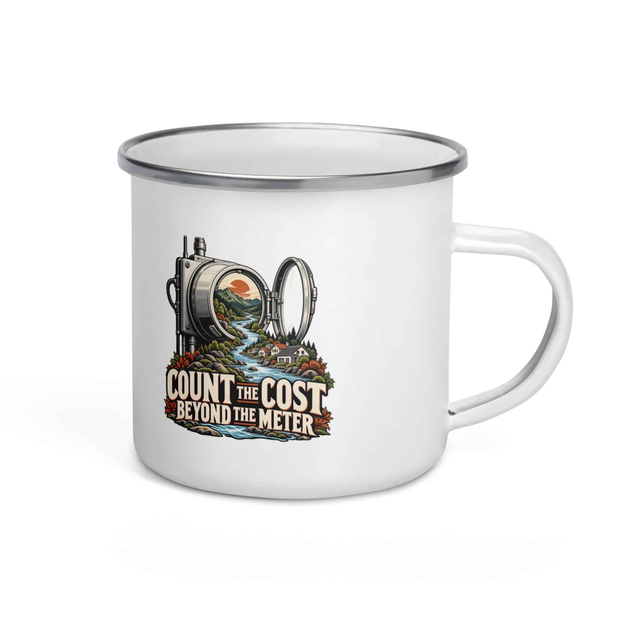 Enamel Camp Mug: Count the cost beyond the meter
