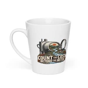 Latte Mug: Count the cost beyond the meter - 12 oz - Main