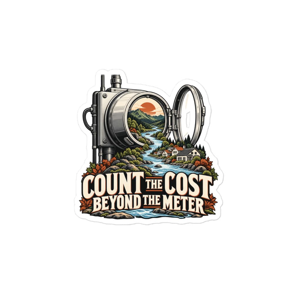 Vinyl Sticker: Count the cost beyond the meter