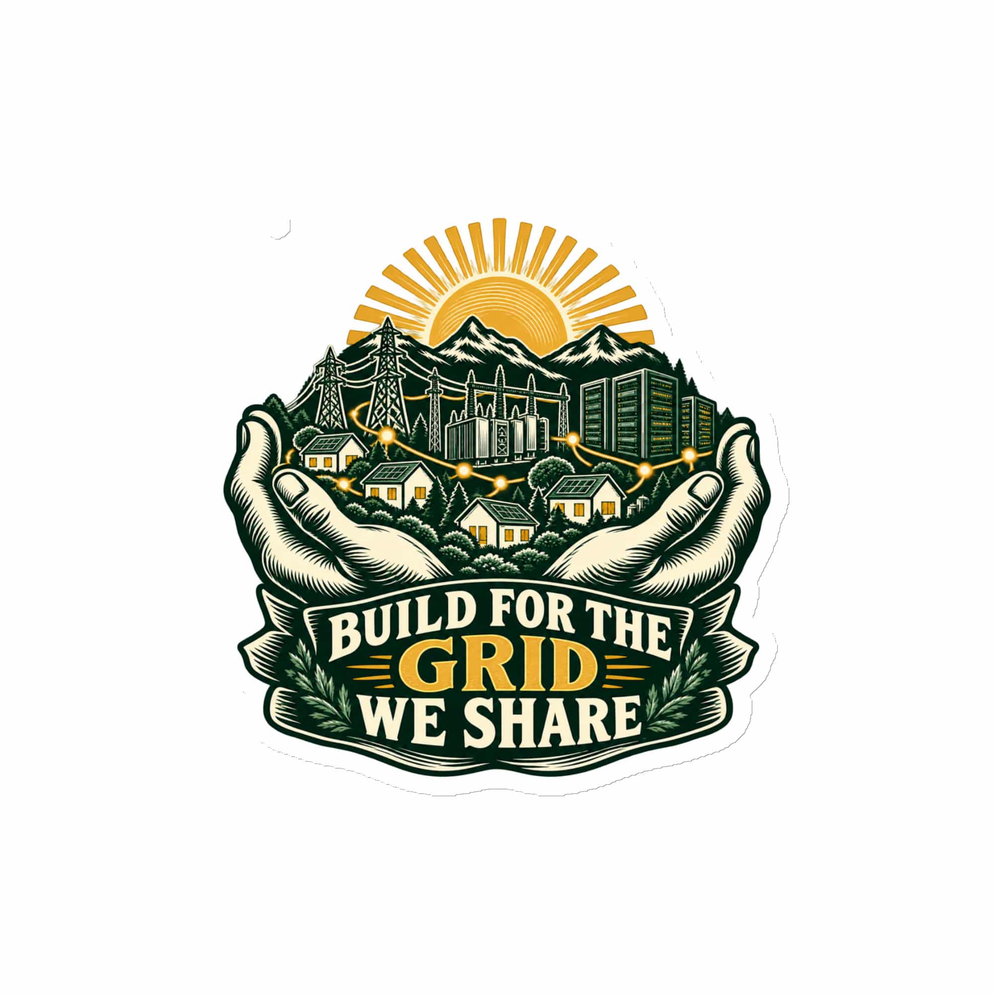 Die-Cut Magnet: Build for the grid we share