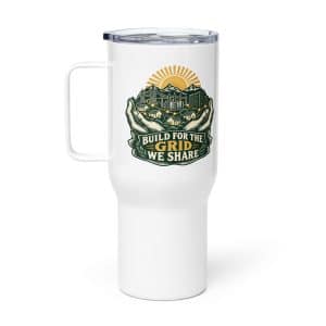 Travel Mug: Build for the grid we share - 25 oz - Main
