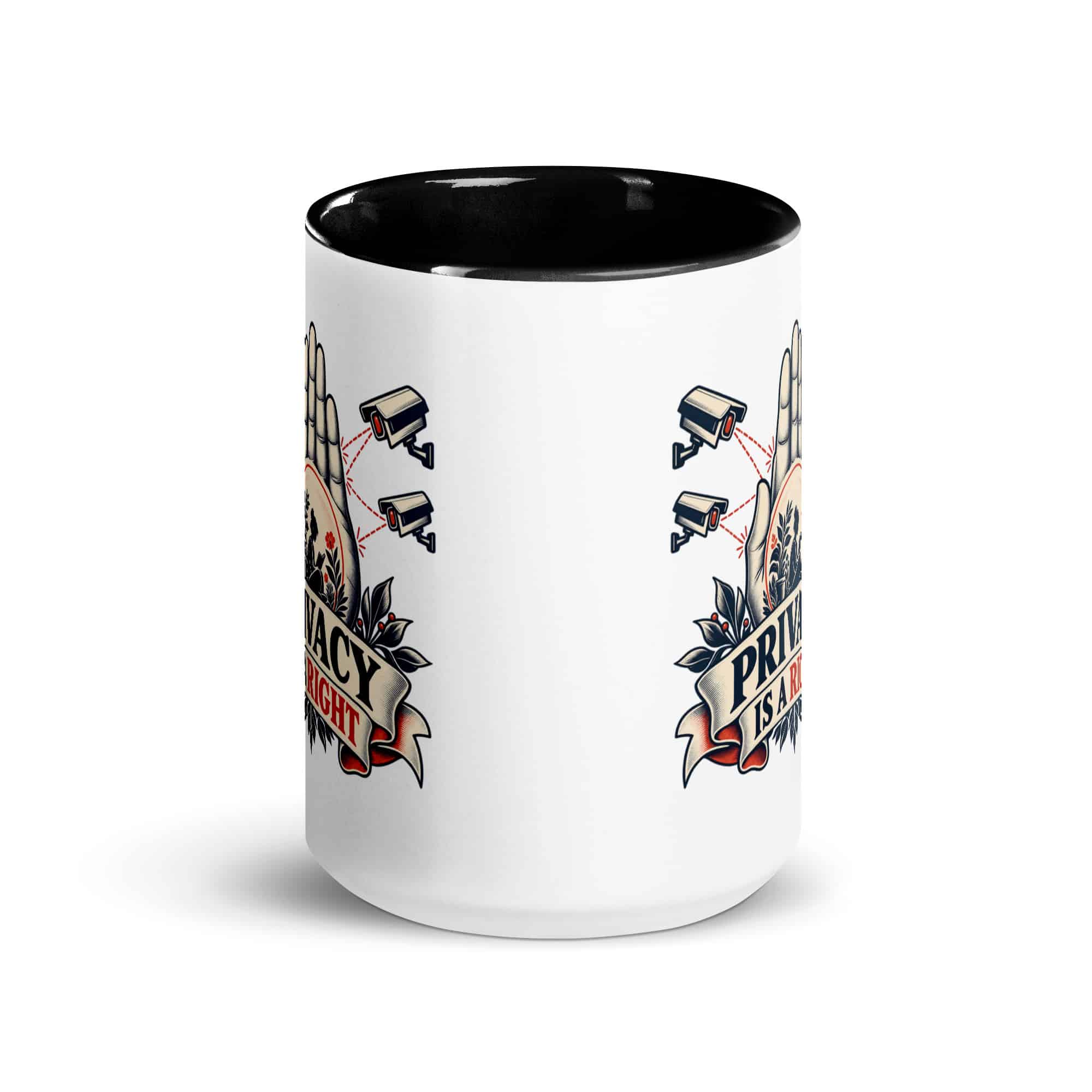 Color Inside Coffee Mug: Privacy is a right
