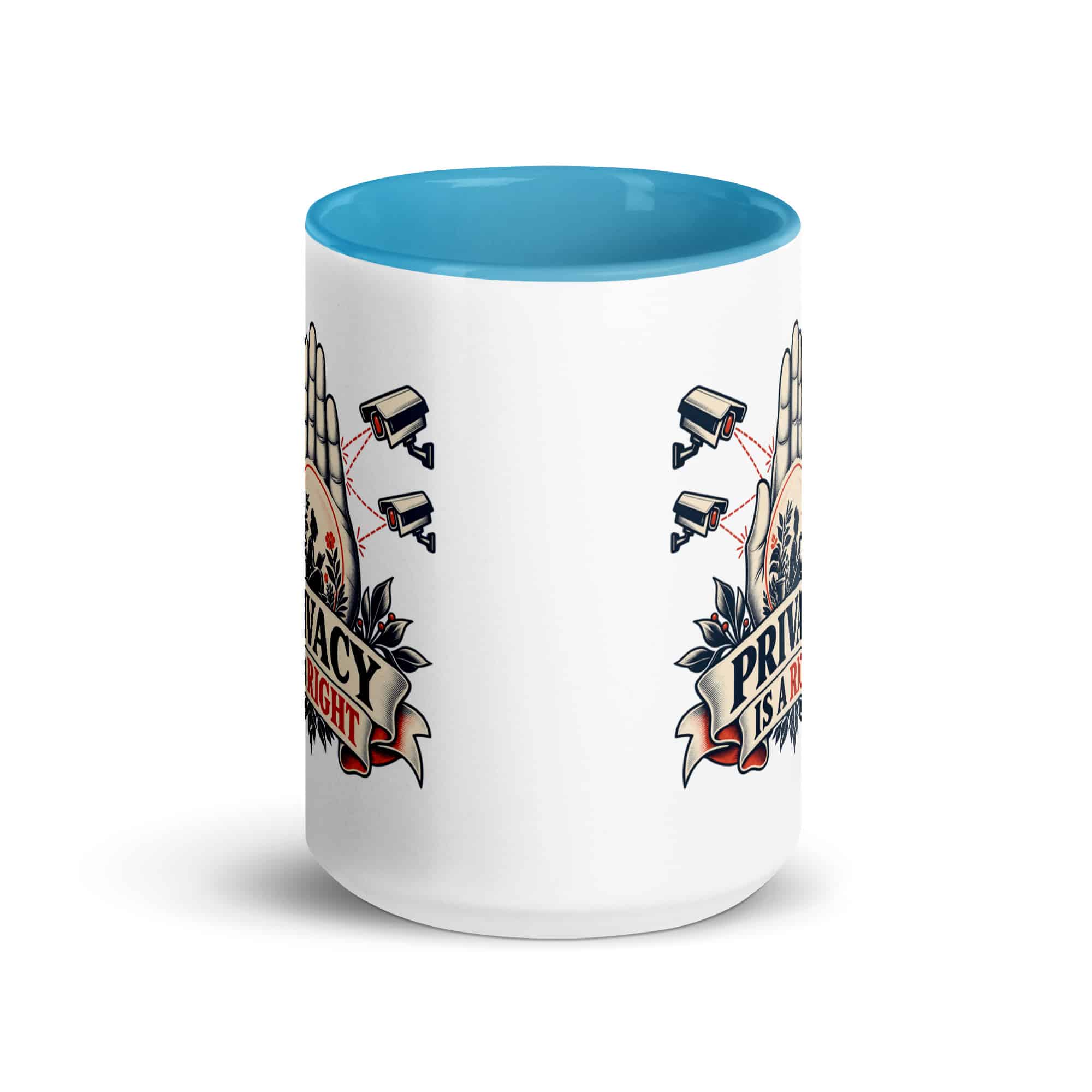 Color Inside Coffee Mug: Privacy is a right