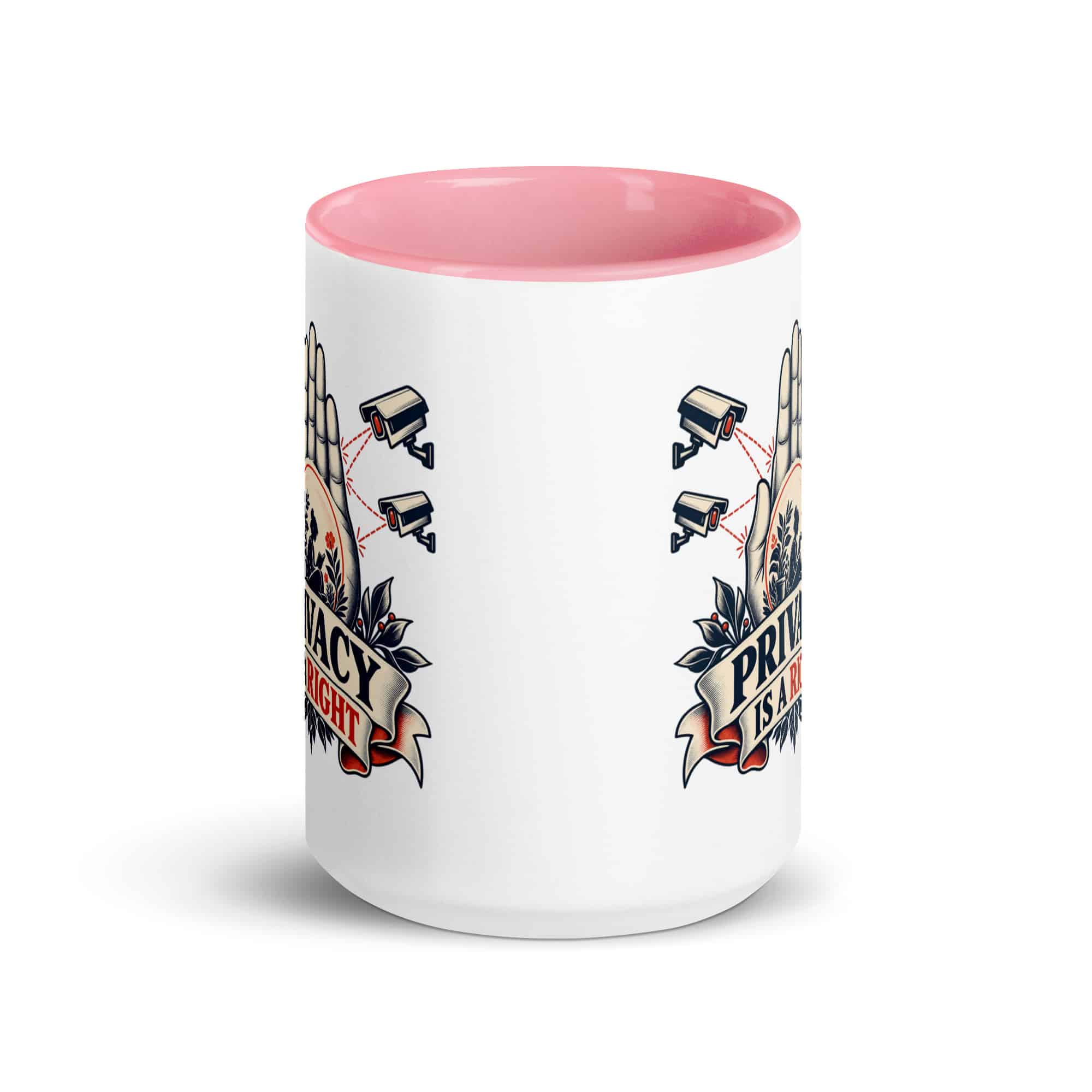 Color Inside Coffee Mug: Privacy is a right