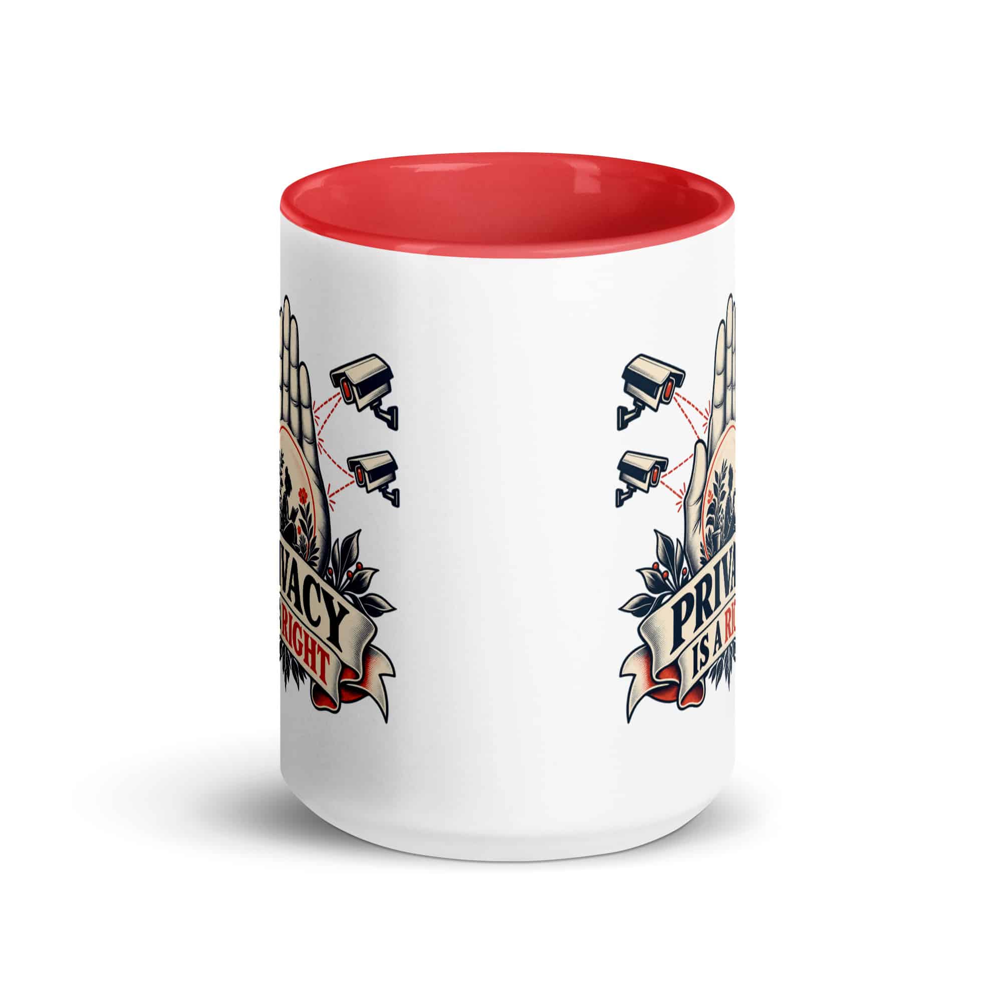 Color Inside Coffee Mug: Privacy is a right