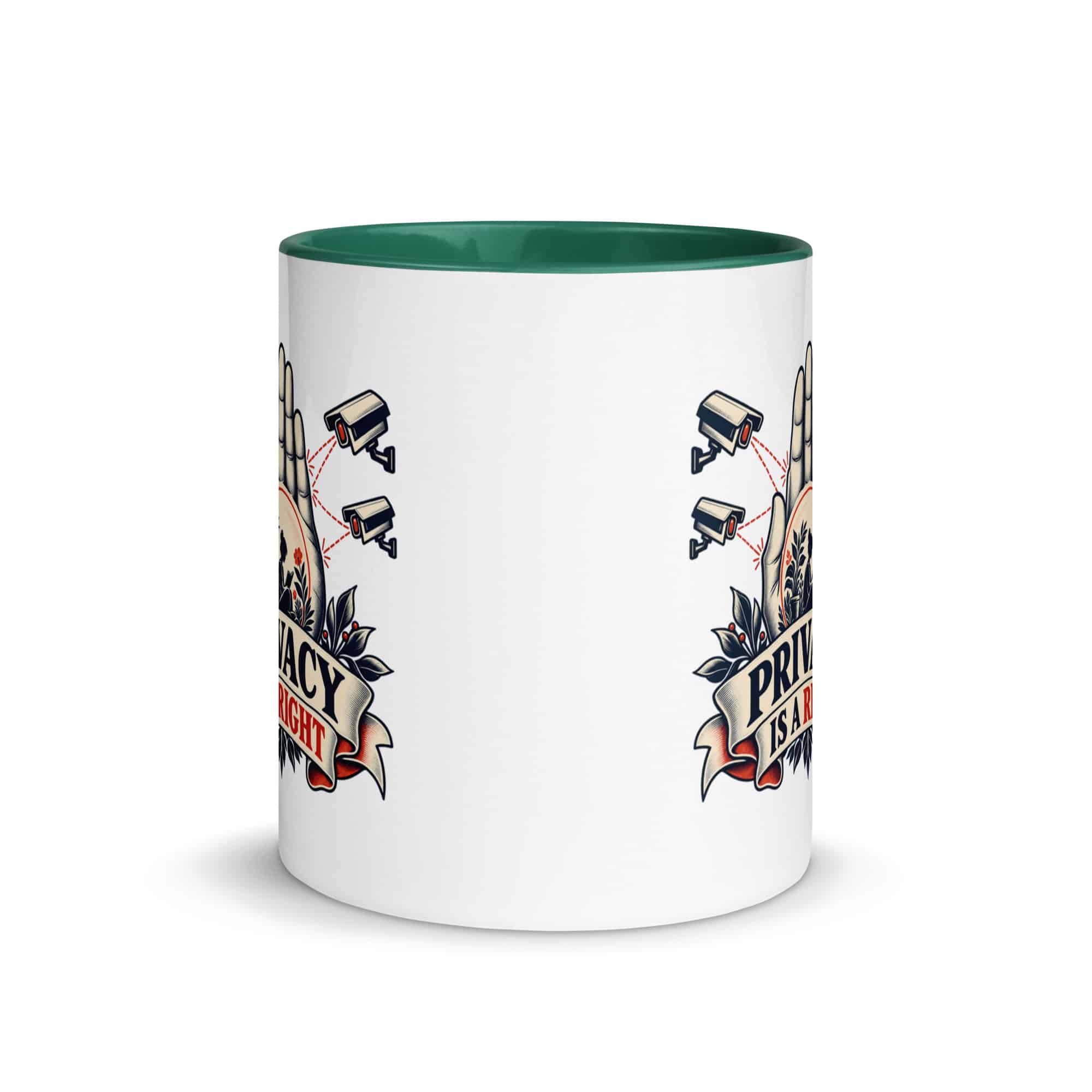Color Inside Coffee Mug: Privacy is a right