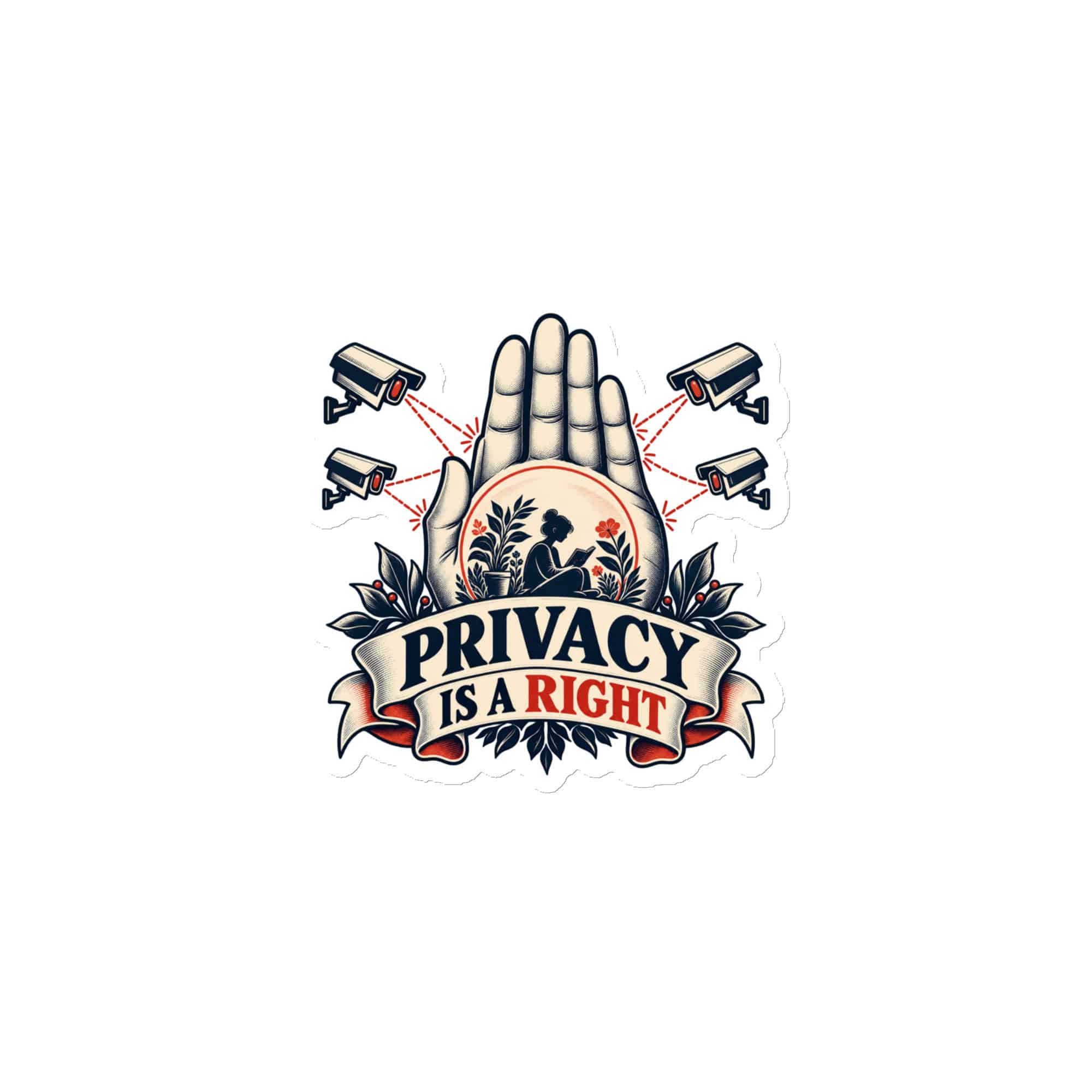 Die-Cut Magnet: Privacy is a right