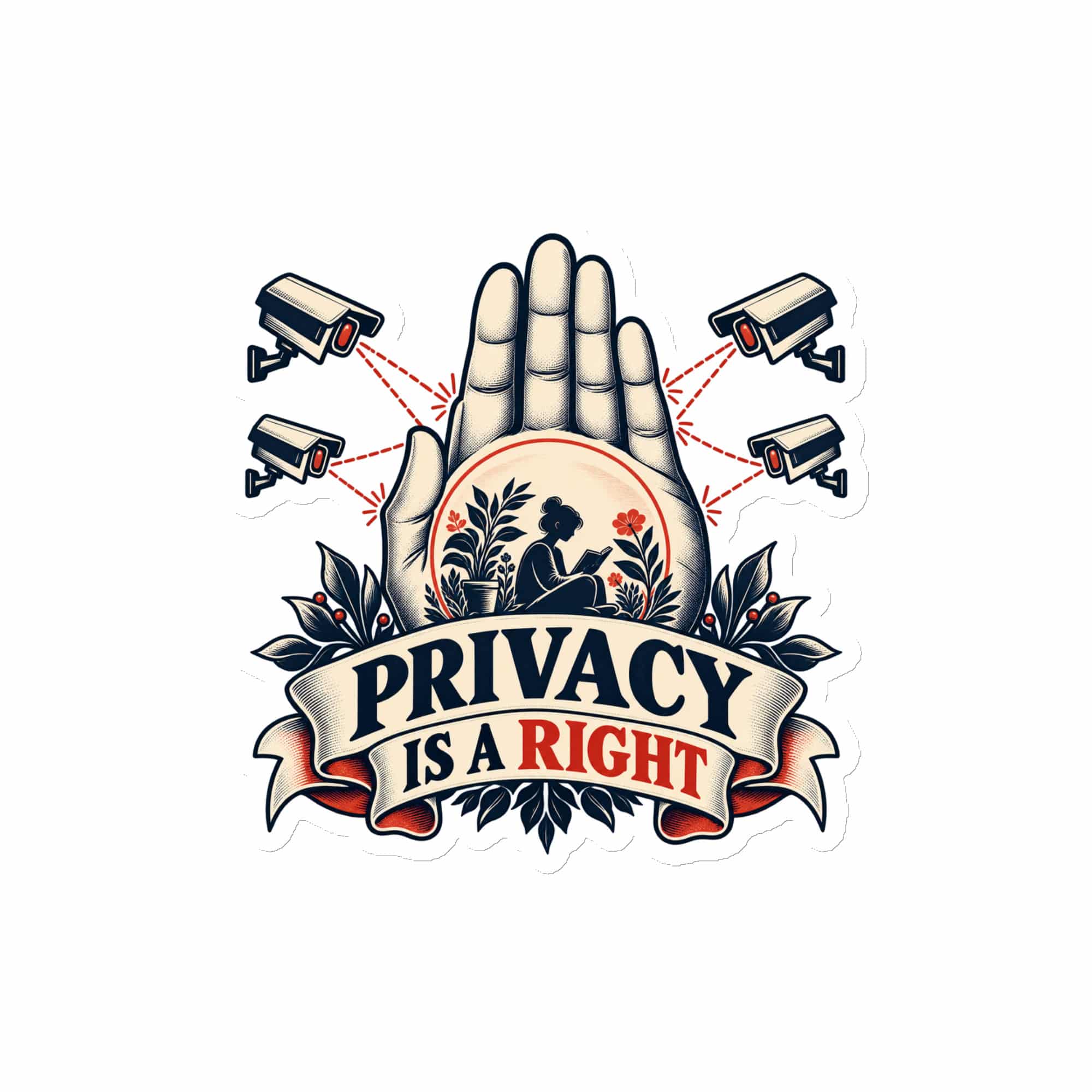 Die-Cut Magnet: Privacy is a right