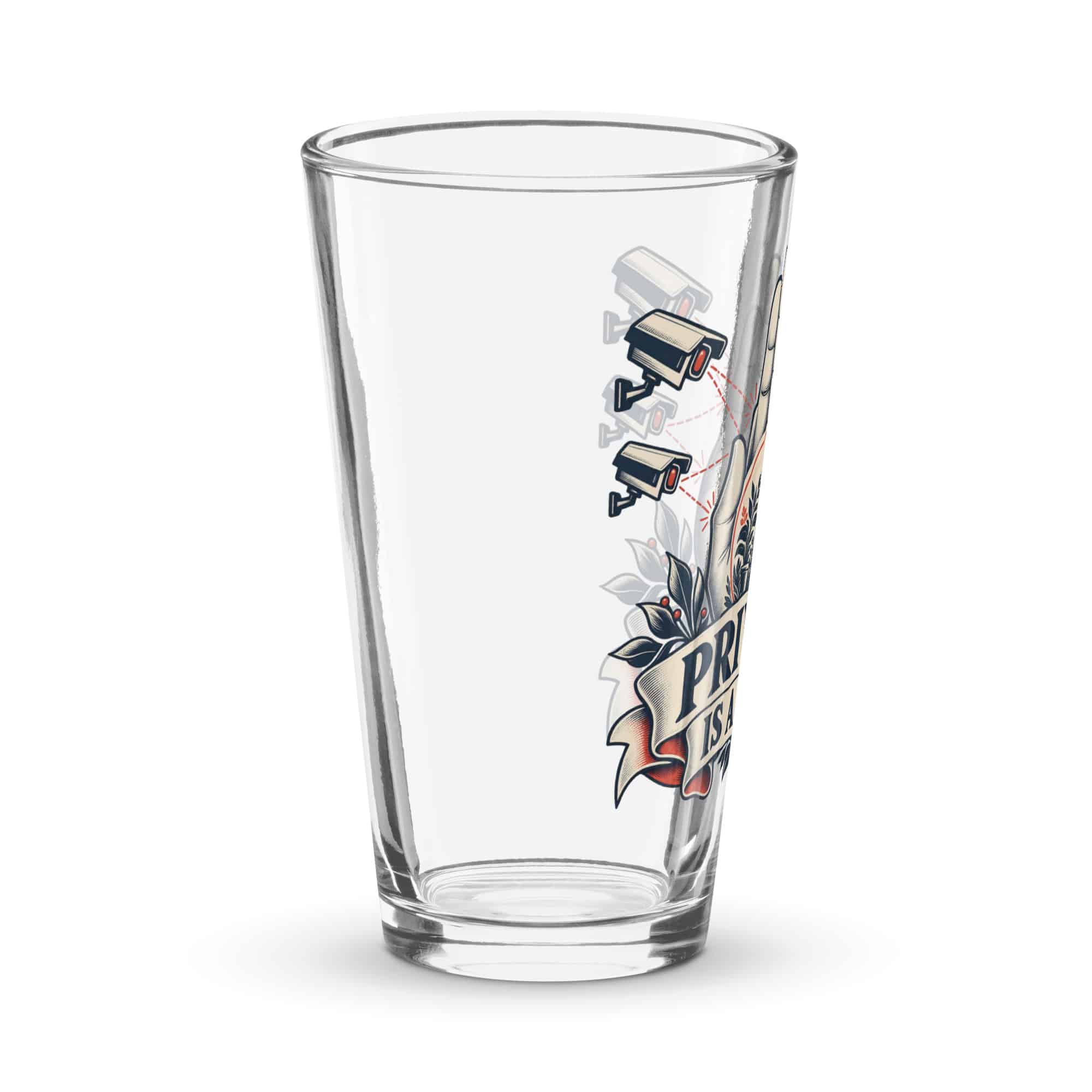 Pint Glass: Privacy is a right