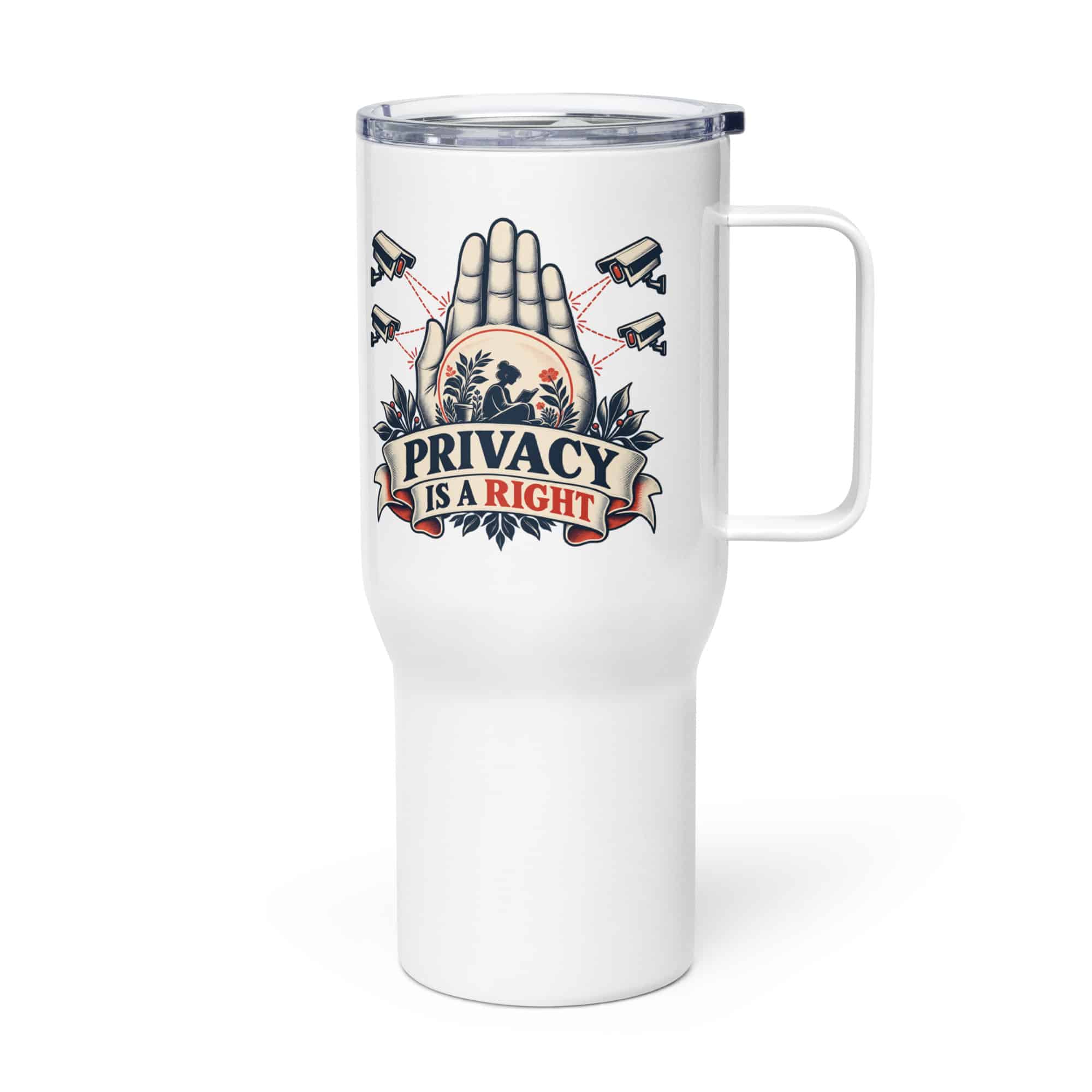 Travel Mug: Privacy is a right