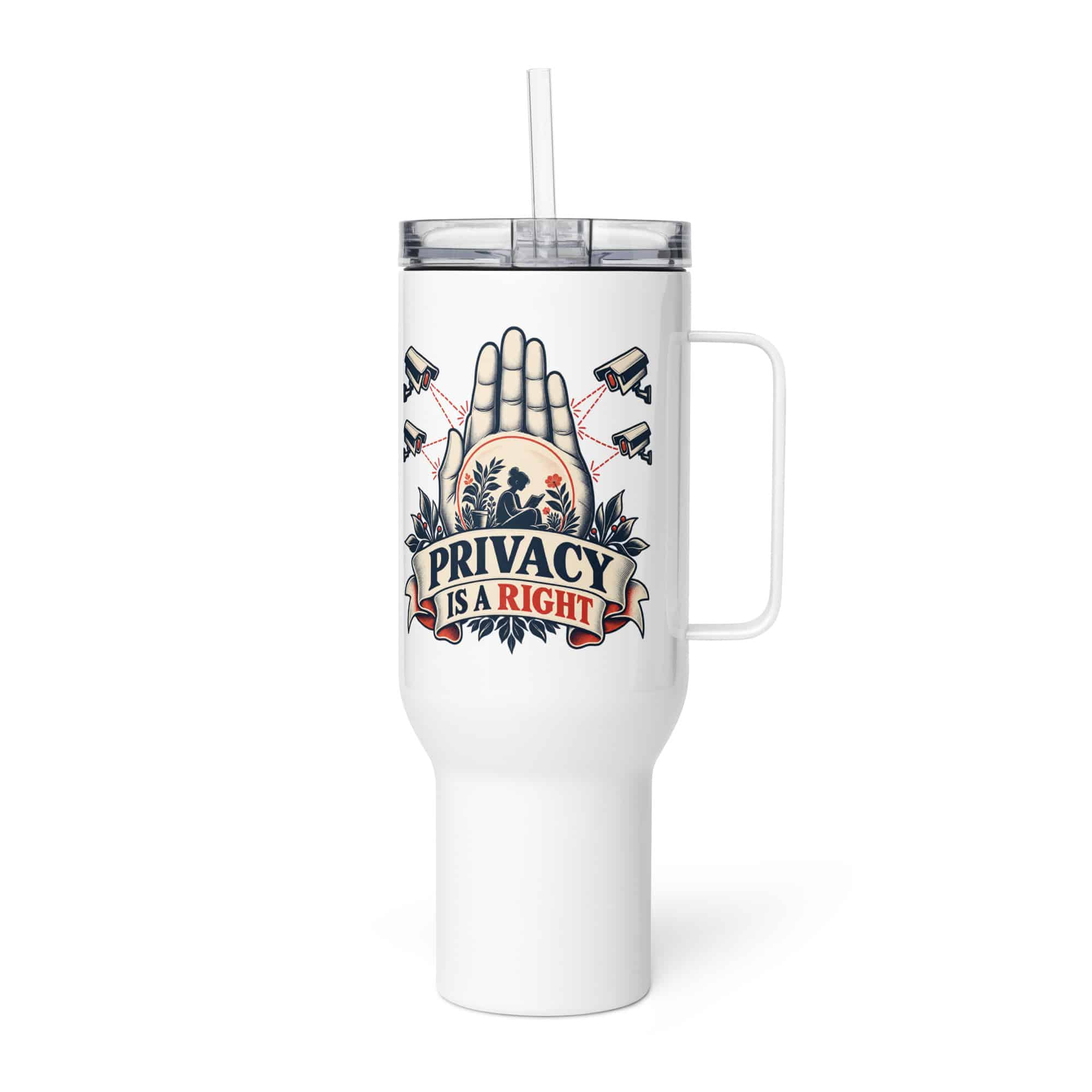 Travel Mug: Privacy is a right