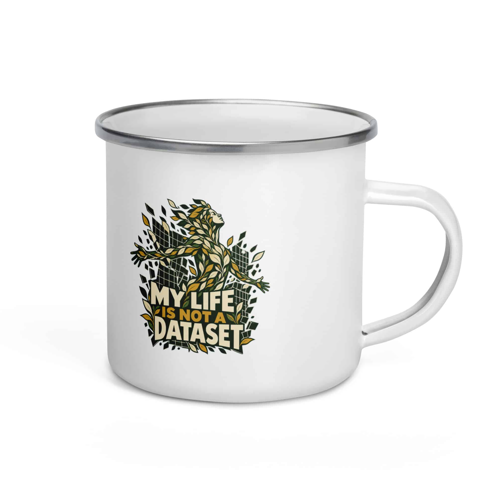 Enamel Camp Mug: My life is not a dataset