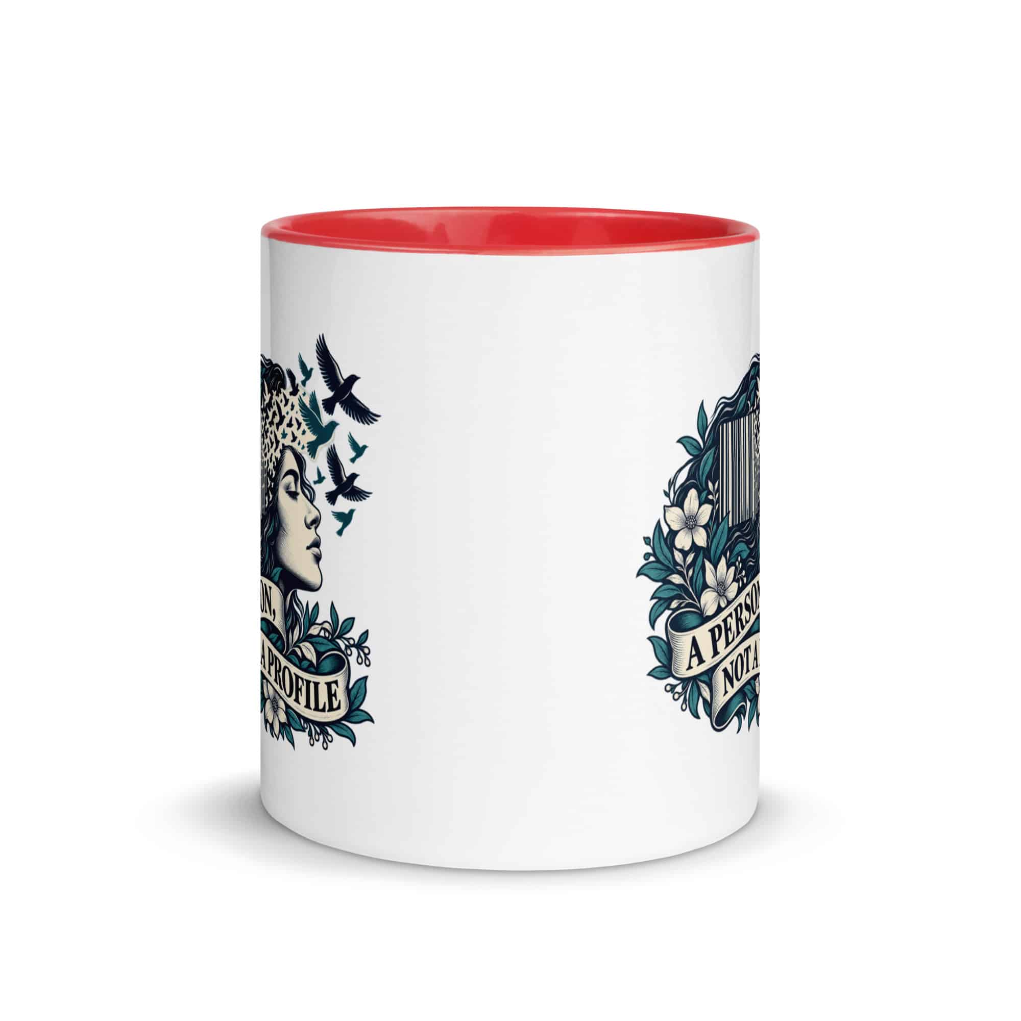 Color Inside Coffee Mug: A person, not a profile